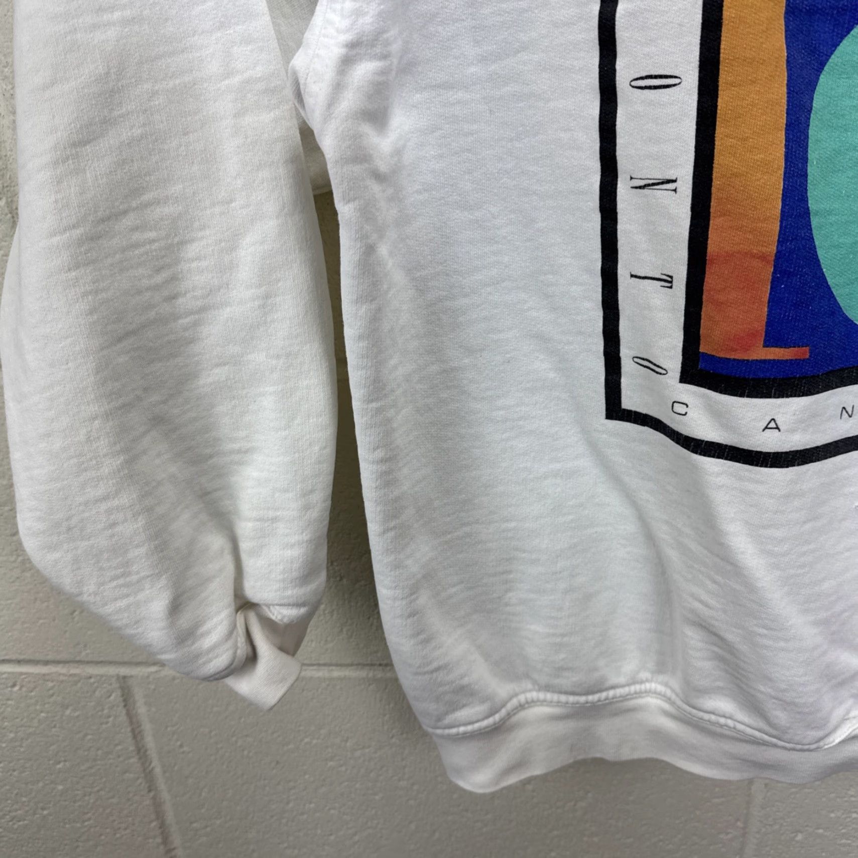 Vintage VINTAGE Oh Yes Art Sweatshirt White 90s Canadian L Mens Size US L / EU 52-54 / 3 - 6 Thumbnail