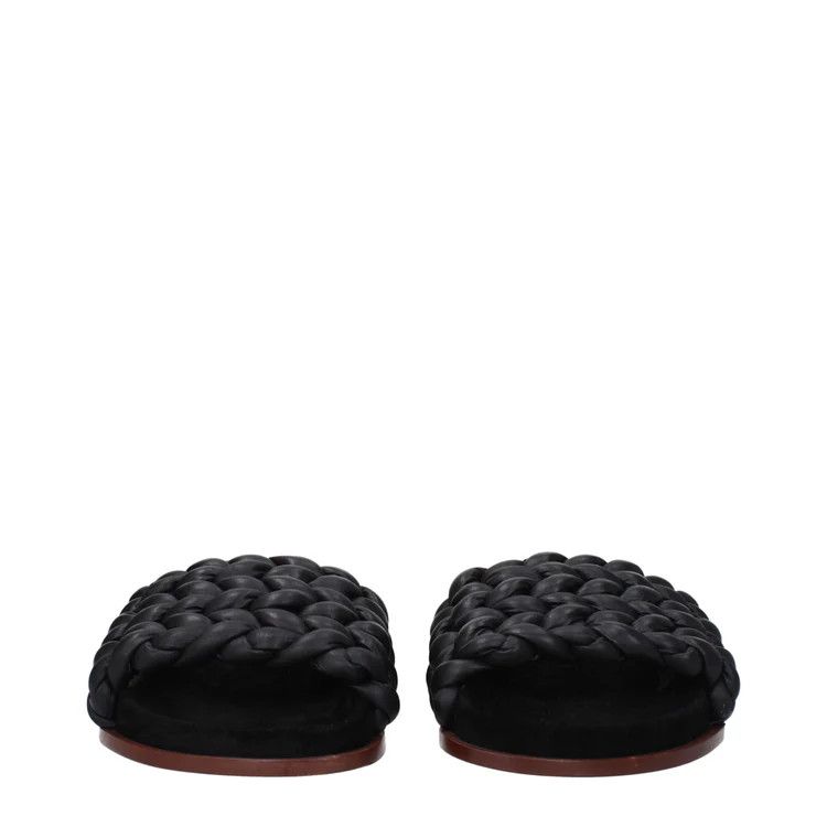 Chloe ob1o1e1024 Leather Slippers in Black Size US 7 / IT 37 - 3 Thumbnail