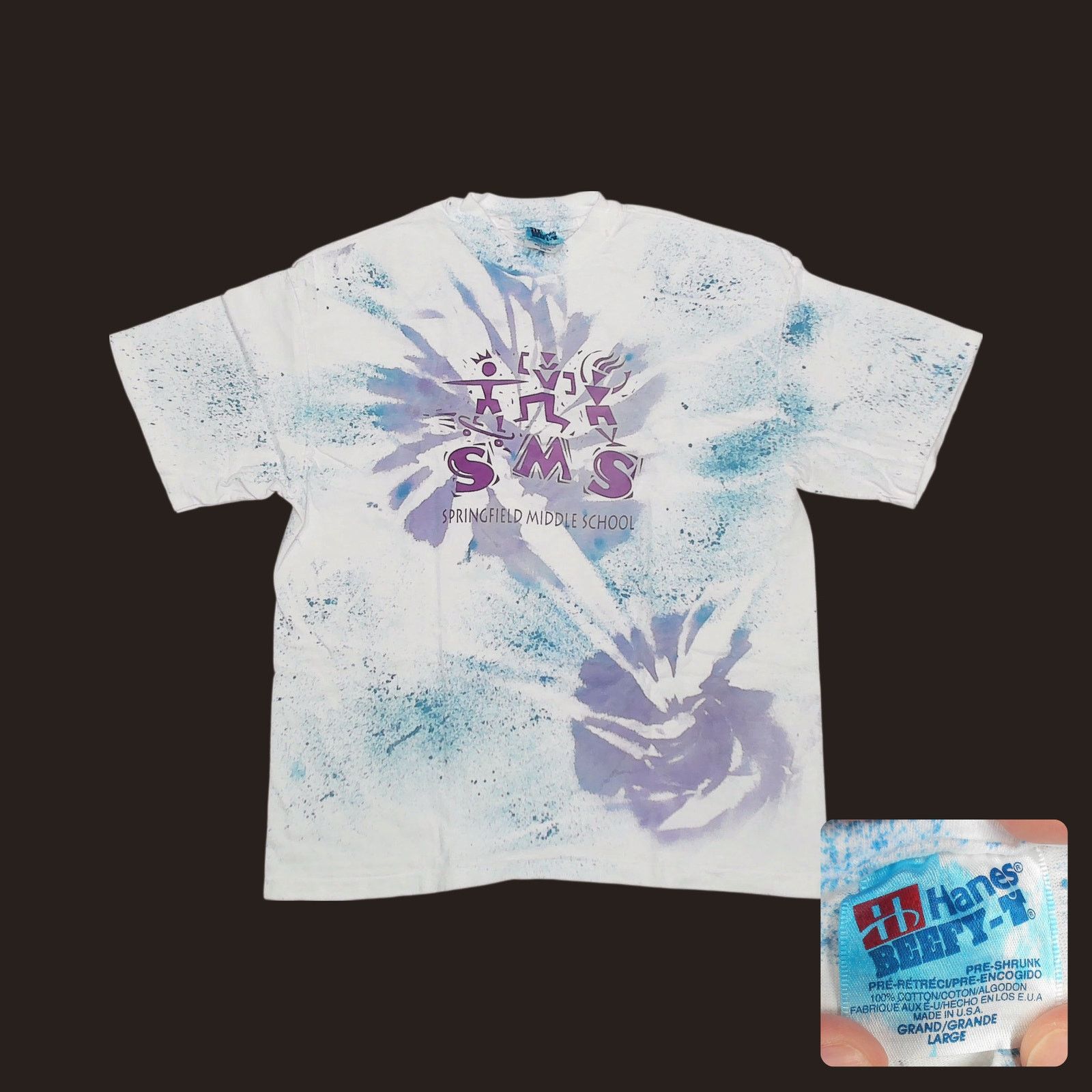 Hanes 90s Hanes Beefy-T Single Stitch Paint Splatter Skater Tee Size US M / EU 48-50 / 2 - 1 Thumbnail
