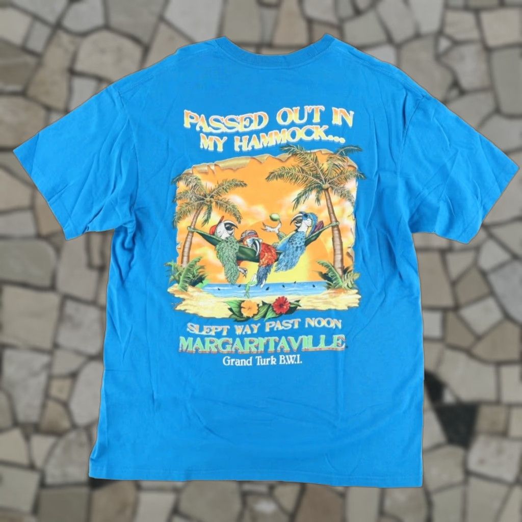 Vintage Margaritaville Jimmy Buffett Solid T-Shirt Blue Men's L Size US L / EU 52-54 / 3 - 1 Thumbnail