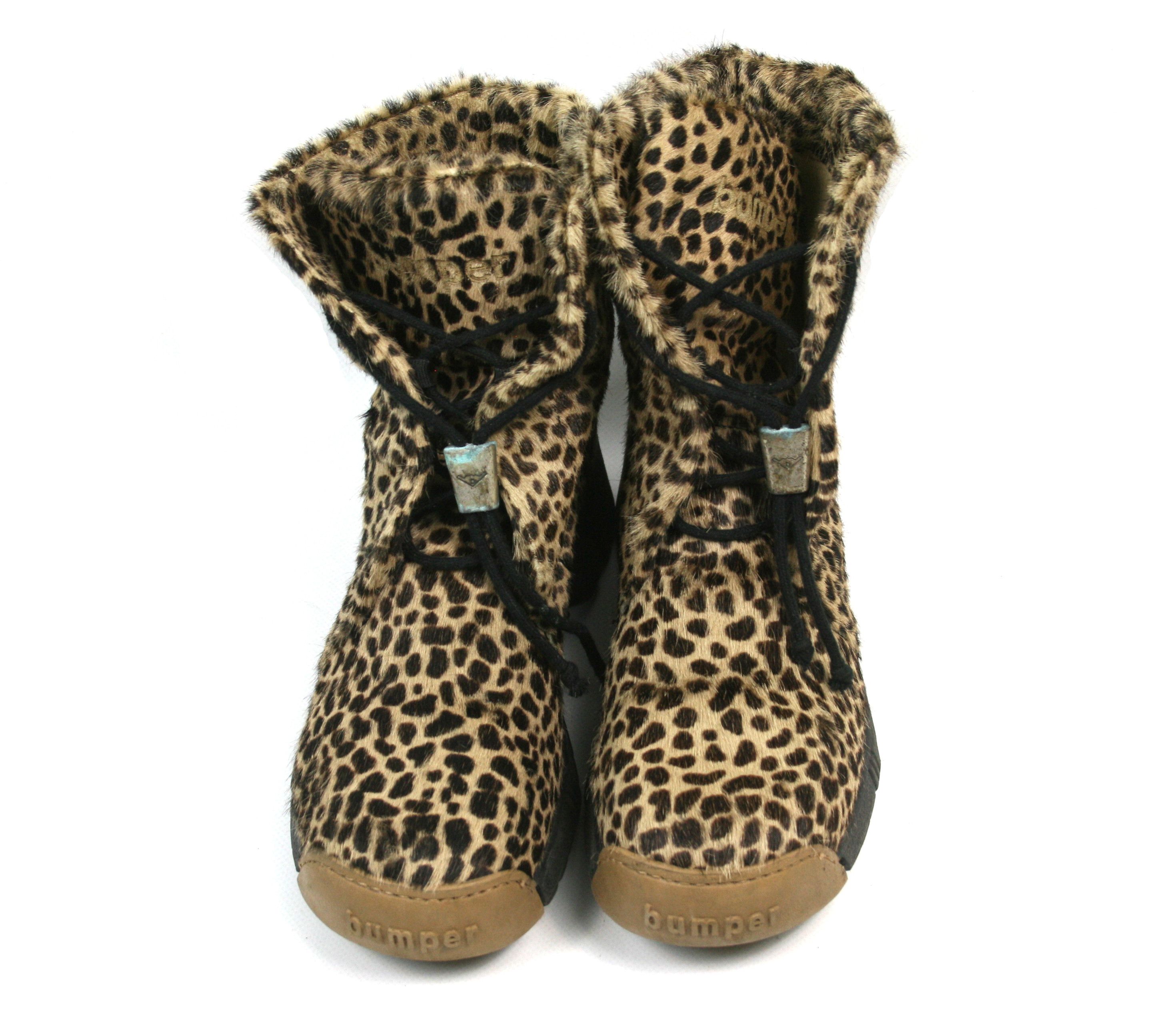 Japanese Brand Bumper Y2K Pony Hair Leopard Fur Boots Vintage Size US 10 / IT 40 - 6 Thumbnail