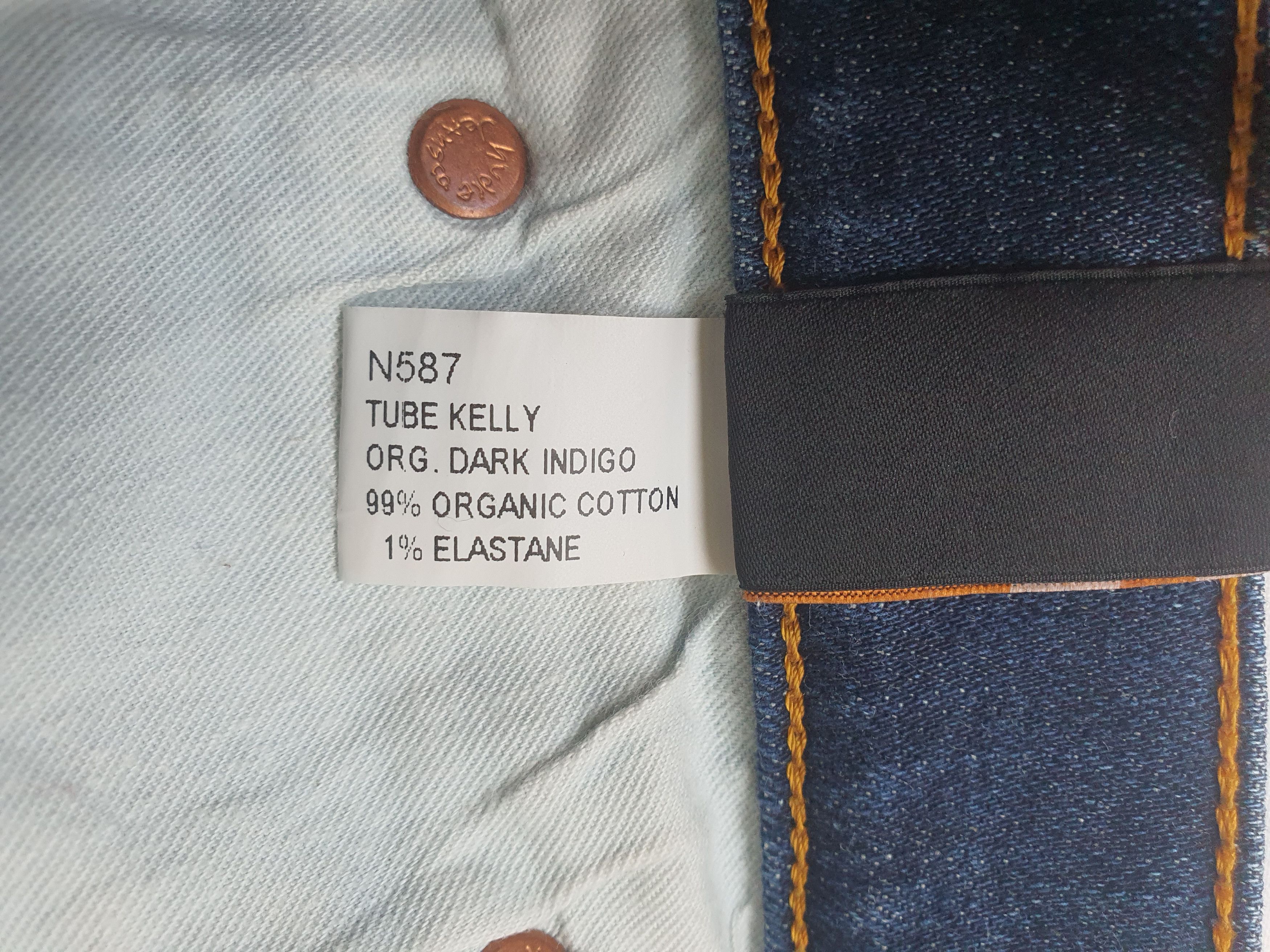 Nudie Jeans TUBE KELLY (N587) Women's Denim (Org. Dark Indigo Wash) Size 31" - 6 Thumbnail