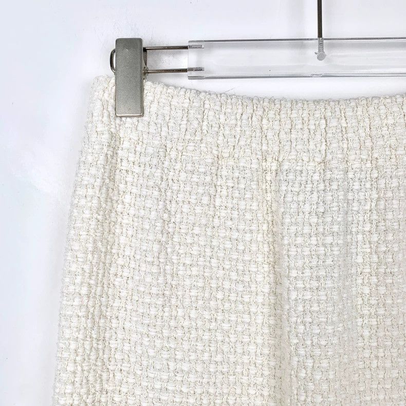 Gucci GucciLetter embroidery tweed beige cotton skirt long skirt Size 25" / US 0 / IT 36 - 3 Thumbnail