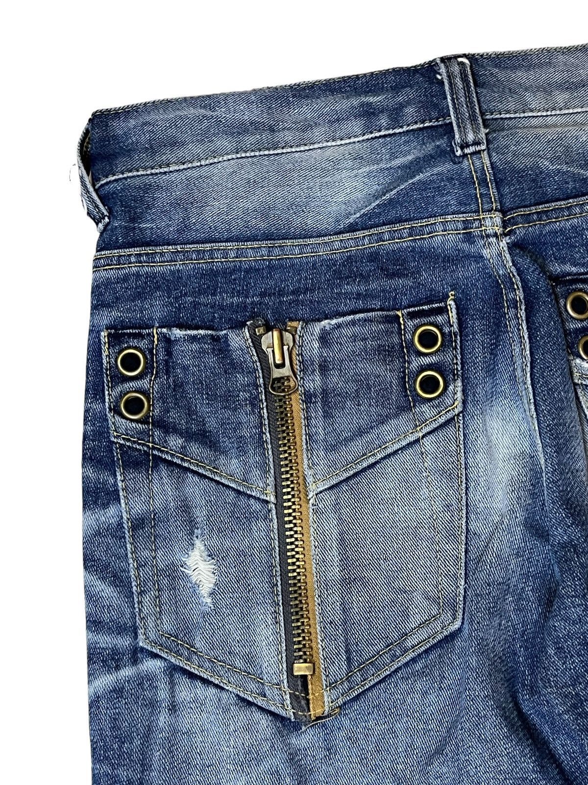 Japanese Brand SICK🔥JAPANESE BRAND OLD ARMY DISTRESSED STYLE DENIM/JEANS Size US 32 / EU 48 - 11 Thumbnail