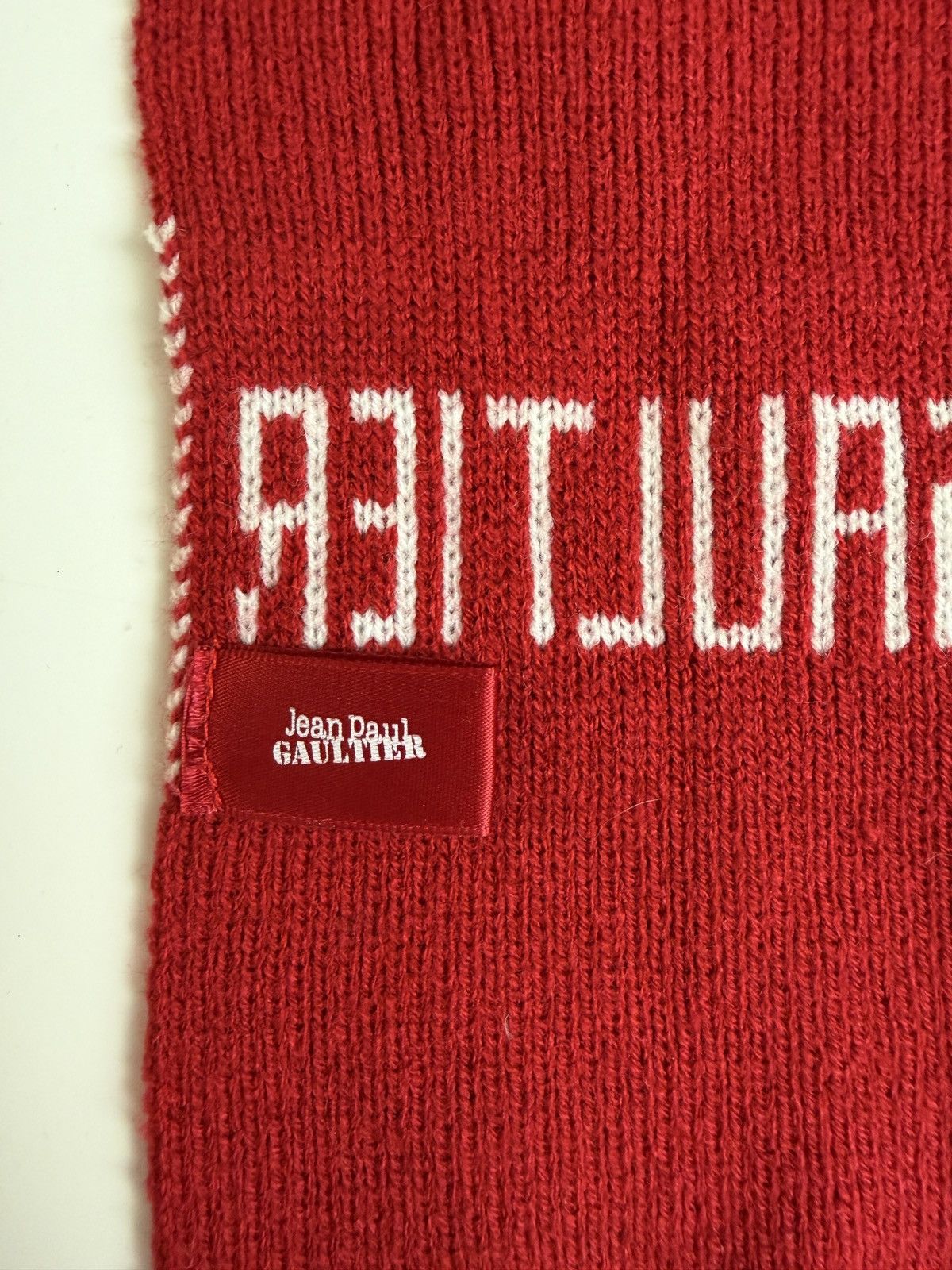 Jean Paul Gaultier Jean Paul Gaultier Red/White Scarf Size ONE SIZE - 3 Thumbnail