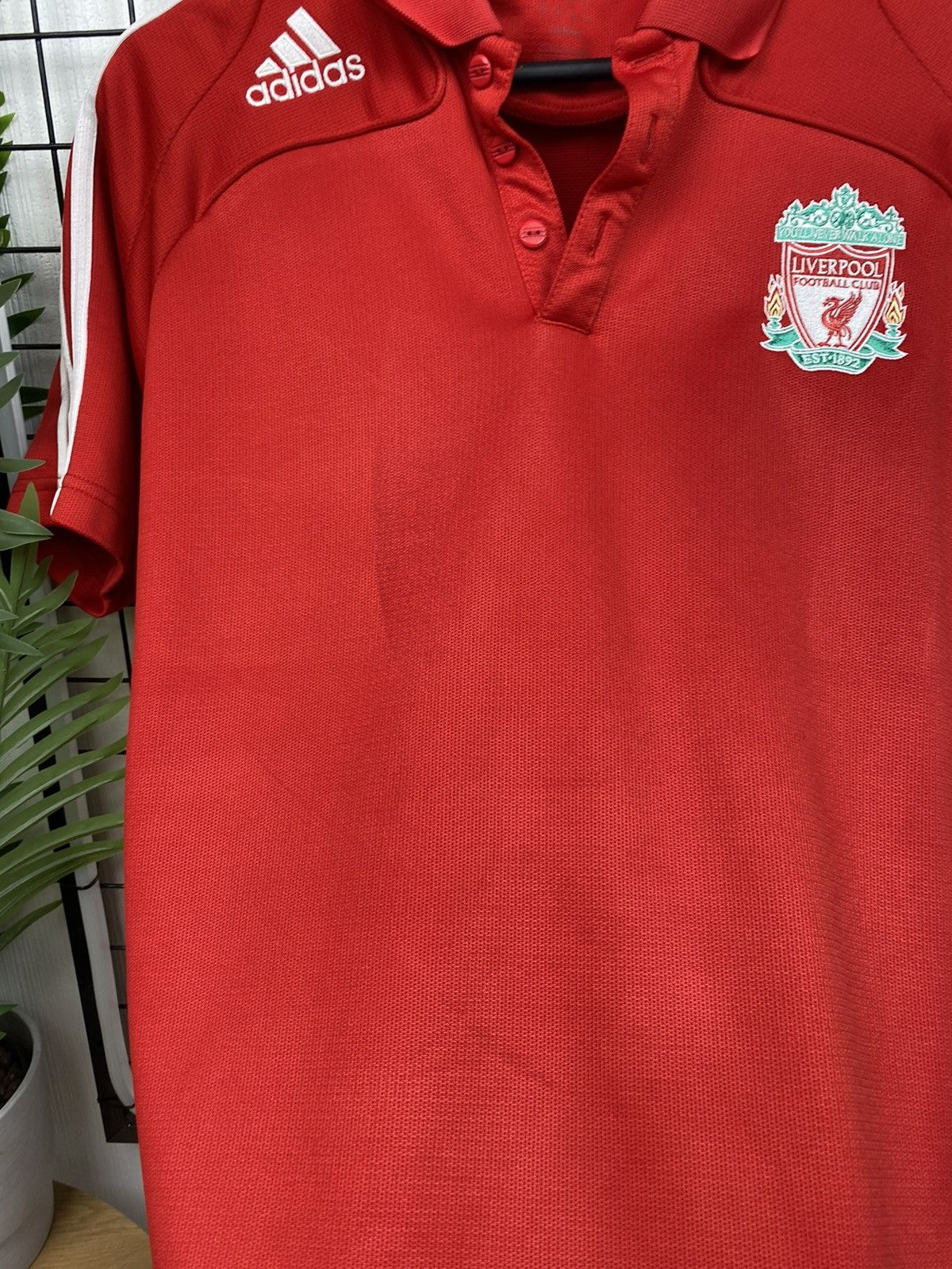 Vintage Adidas 2008 Liverpool Red Carlsberg Polo TShirt Soccer Men M Size US M / EU 48-50 / 2 - 10 Thumbnail