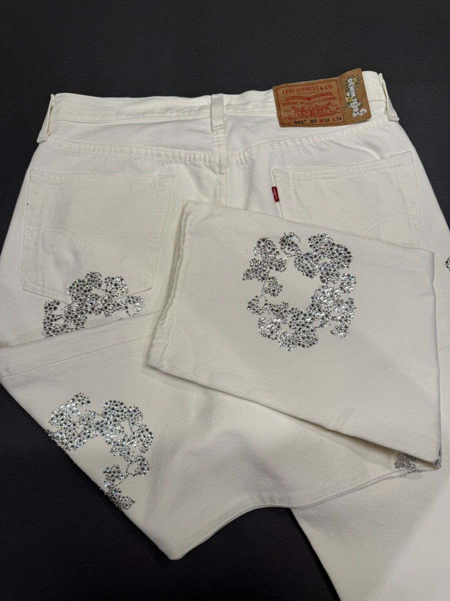 DENIM TEARS Denim Tears Levi’s Cotton Wreath Swarovski 501 Jeans Size US 34 / EU 50 - 7 Thumbnail