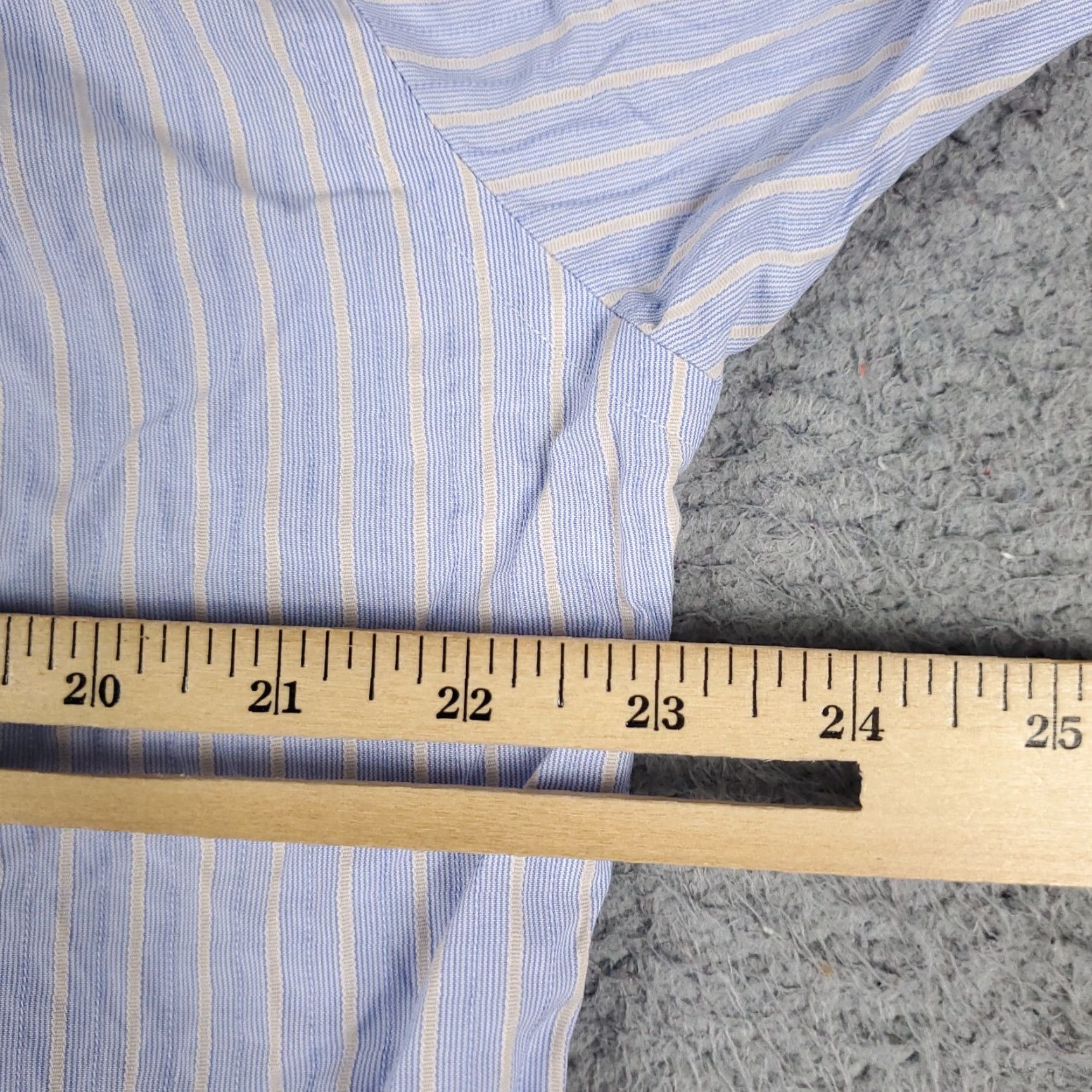 Tommy Bahama TOMMY BAHAMA Men's Dress Shirt 15.5 Blue Striped Long Sleeve Button-Up Cotton Size 40R - 5 Thumbnail