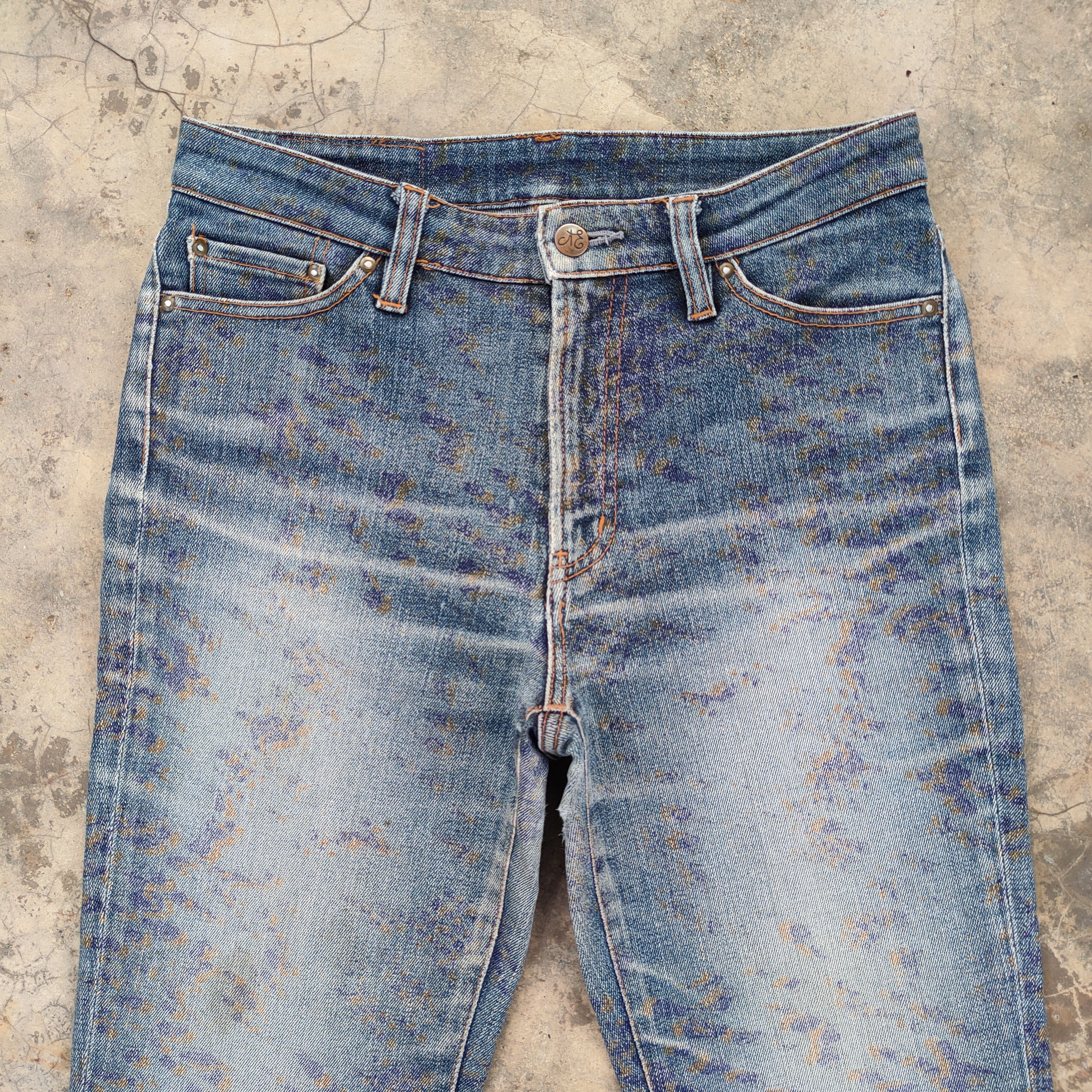 Japanese Brand Vtg ART Japan AE flare faded jeans denim pants Size US 29 - 3 Thumbnail