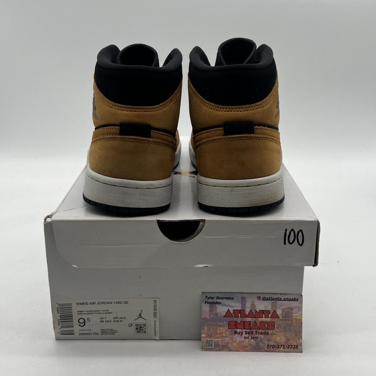 Nike Wmns air Jordan 1 mid desert ochre Size US 9.5 / IT 39.5 - 3 Thumbnail