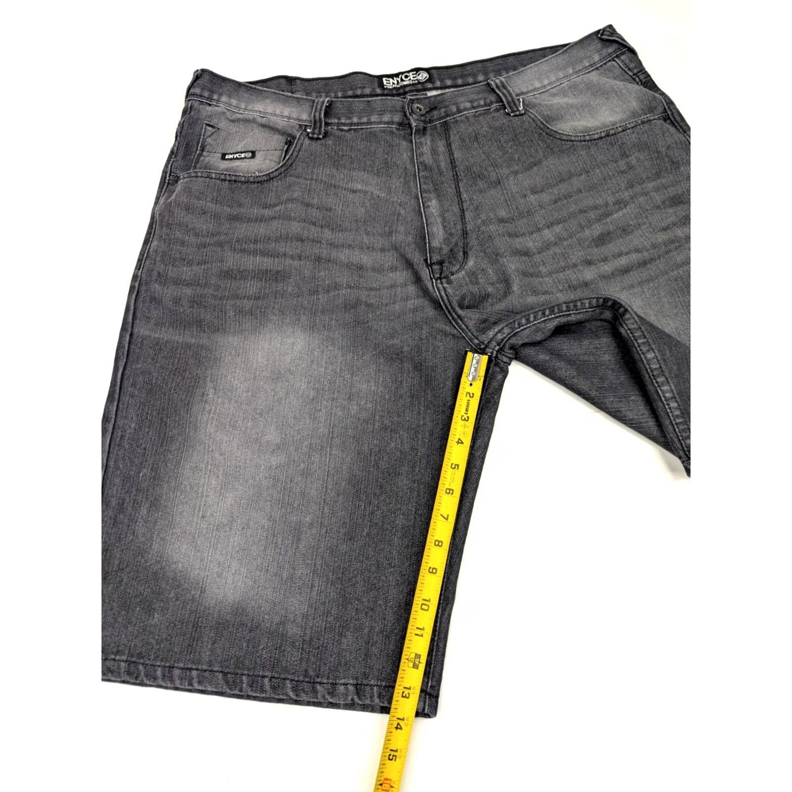Enyce enyce Baggy Denim Short Men 46 Black Ombre 14in Inseam 5-Pocket 90s Grunge Hip Hop Vintage Size US 30 / EU 46 - 2 Thumbnail