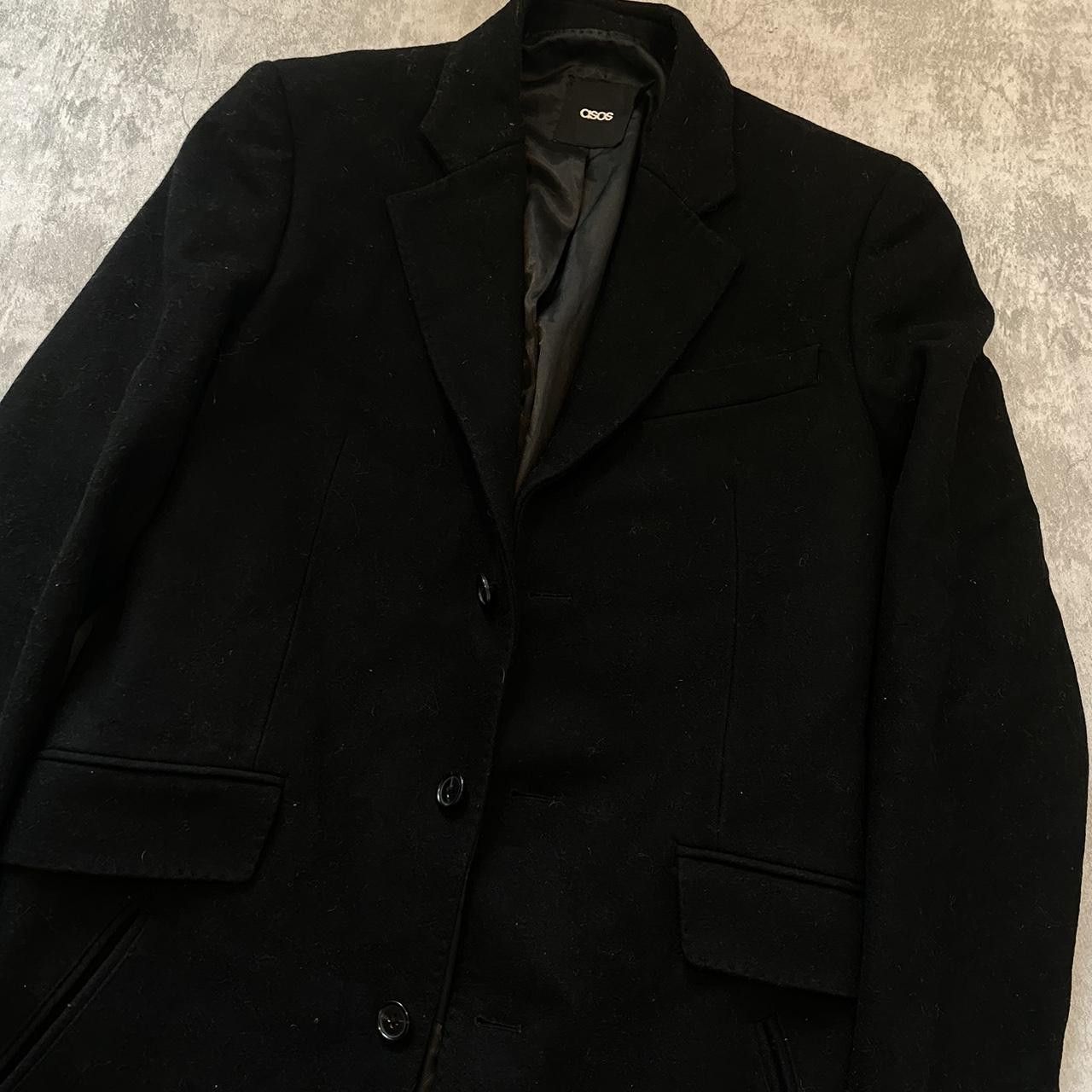 Asos Black ASOS wool blend coat #wintercoat Size US S / EU 44-46 / 1 - 2 Thumbnail