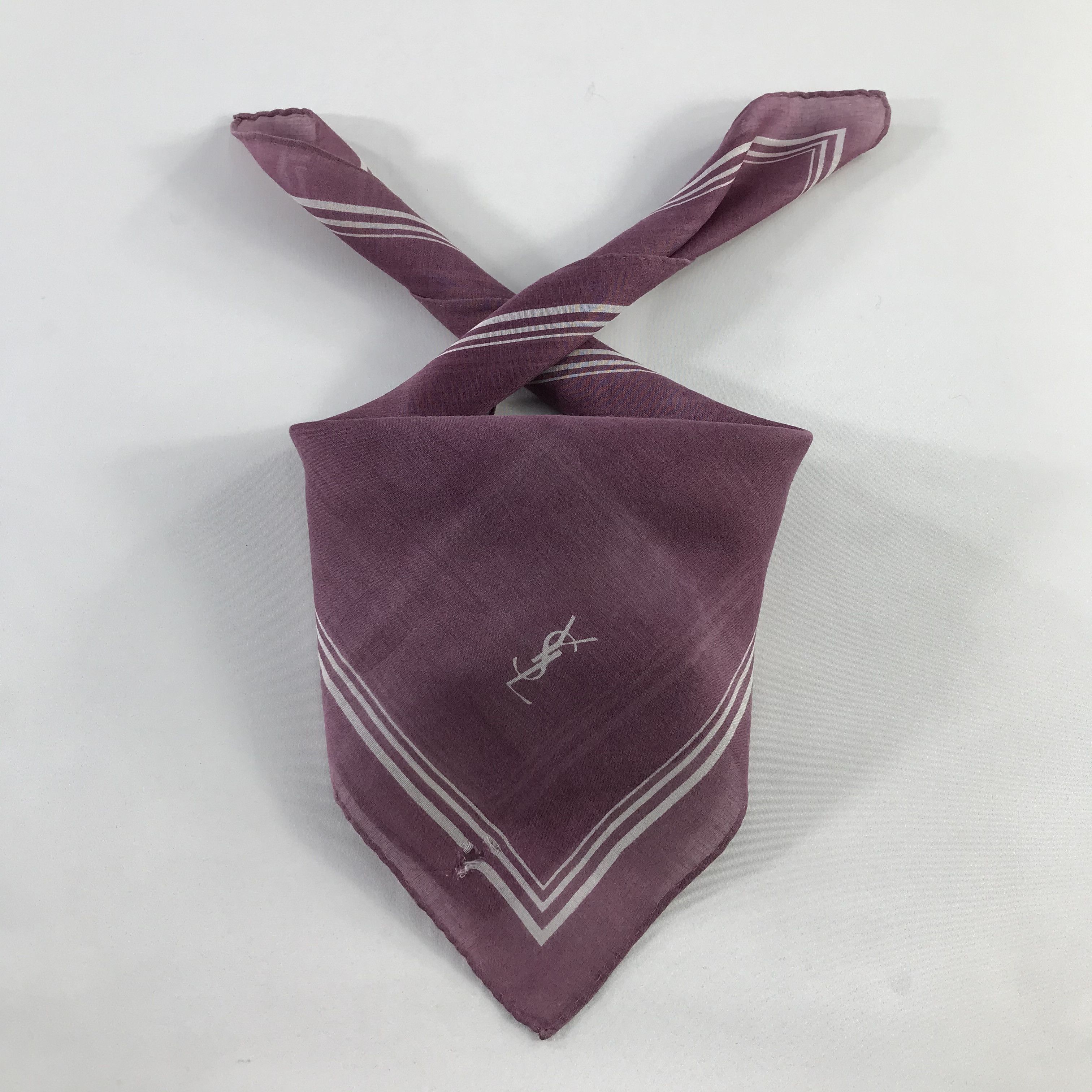 Vintage × Yves Saint Laurent Yves Saint Laurent Bandana / Handkerchief /Neckerchief -S698 Size ONE SIZE - 4 Thumbnail