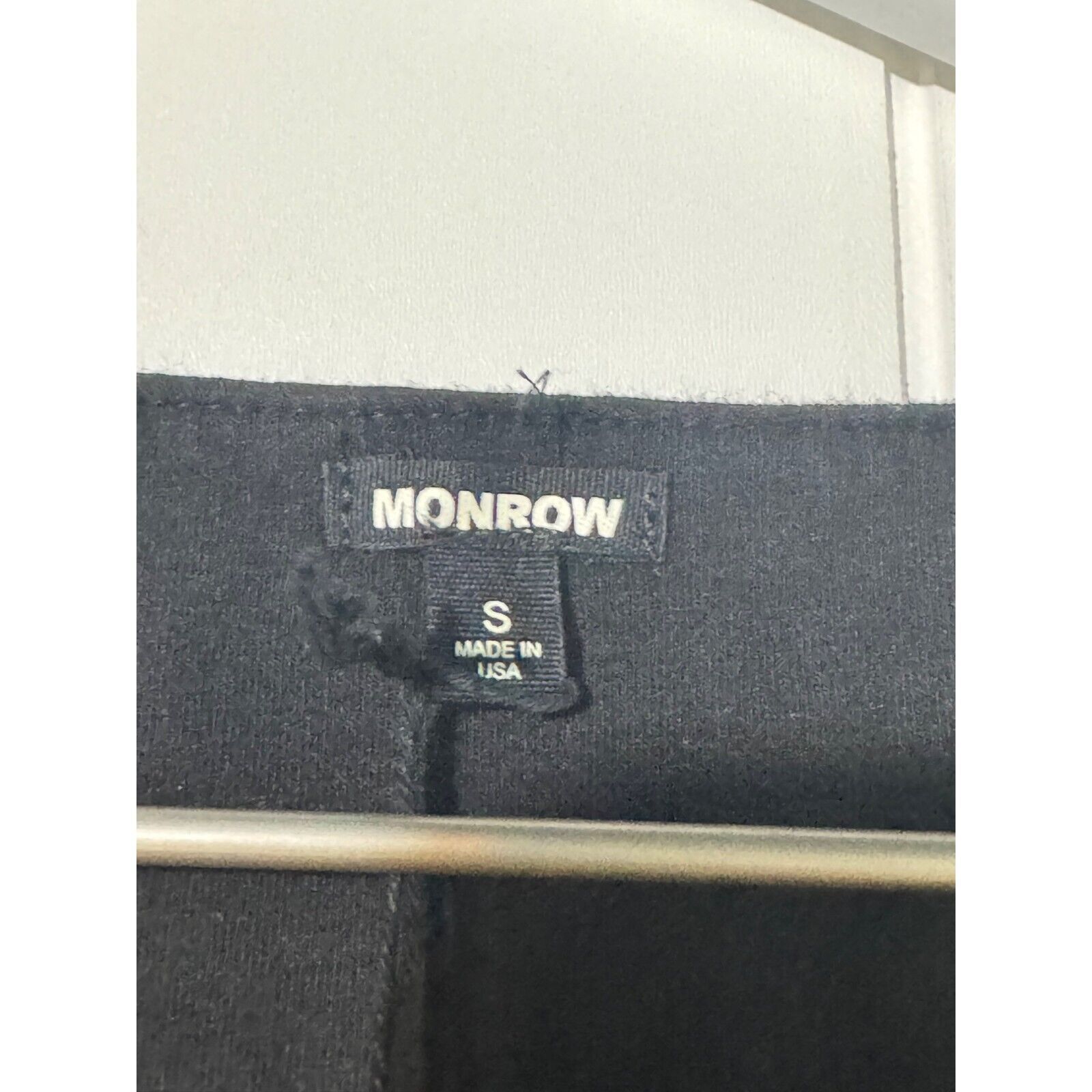 MONROW Monrow Shirred Mini Dress Black Square Neck Fitted NWT Small Size S / US 4 / IT 40 - 7 Thumbnail