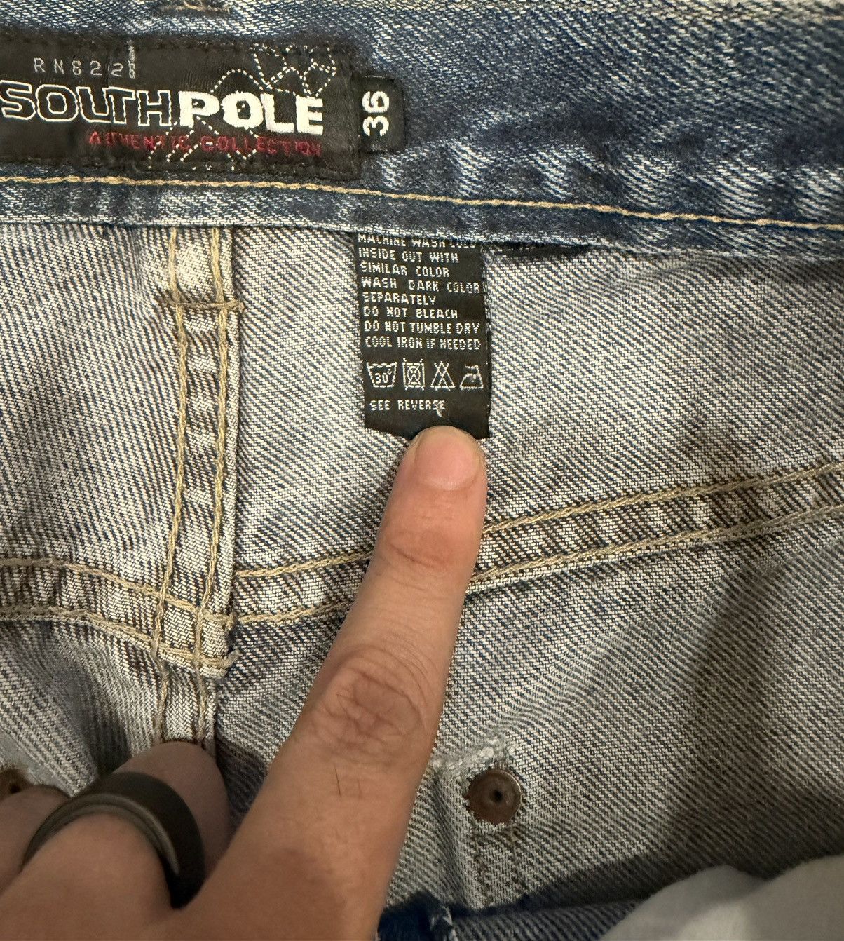Southpole Vintage Southpole Spelledout Jeans Size US 36 / EU 52 - 9 Thumbnail