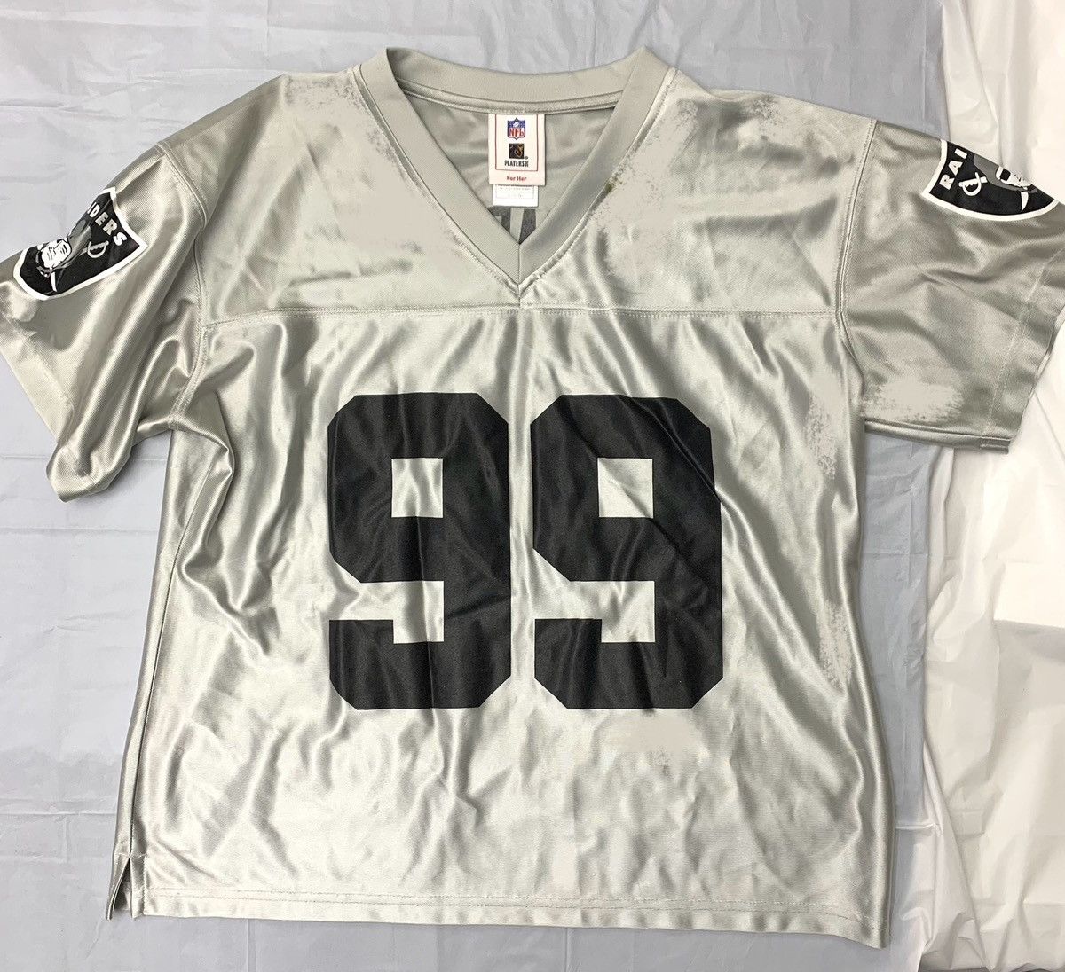 NFL Vintage NFL Oakland Raiders Warren Sapp Jersey Womens Large Size L / US 10 / IT 46 - 2 Thumbnail