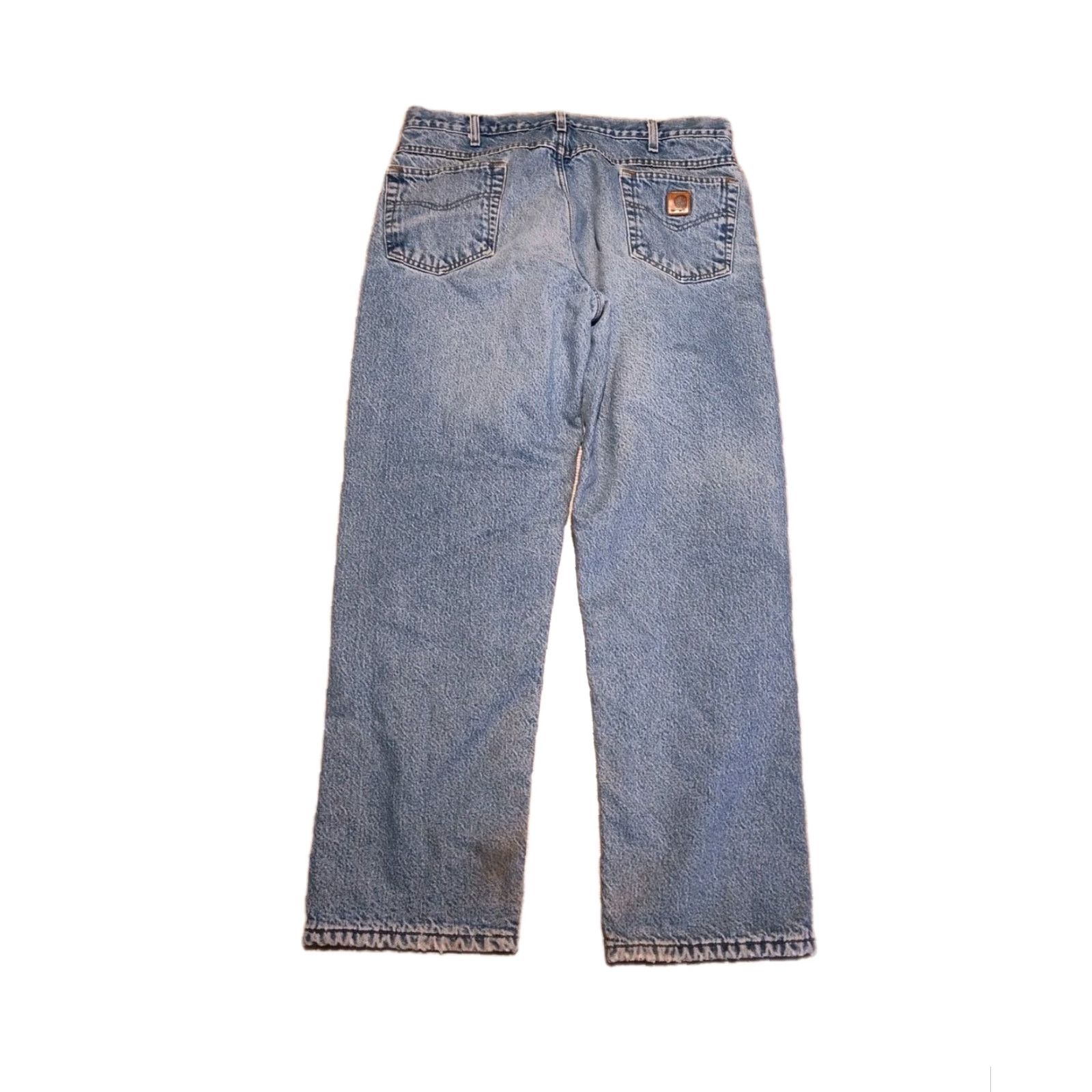 Carhartt Vintage Carhartt B155 DST Jeans 38x32 Men Relaxed Fit Flannel Lined Workwear Black Denim 90s Size US 38 / EU 54 - 2 Thumbnail