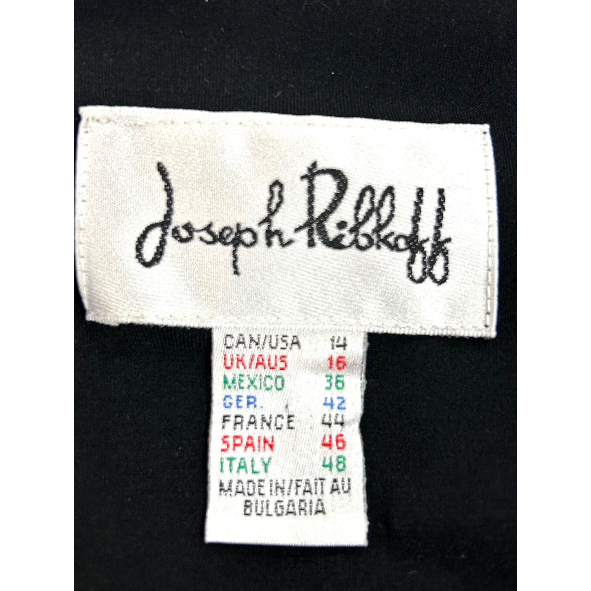 Joseph Ribkoff Joseph Ribkoff Tunic Top Black 14 3/4 Sleeves V-Neck Tiered Size XL / US 12-14 / IT 48-50 - 2 Thumbnail