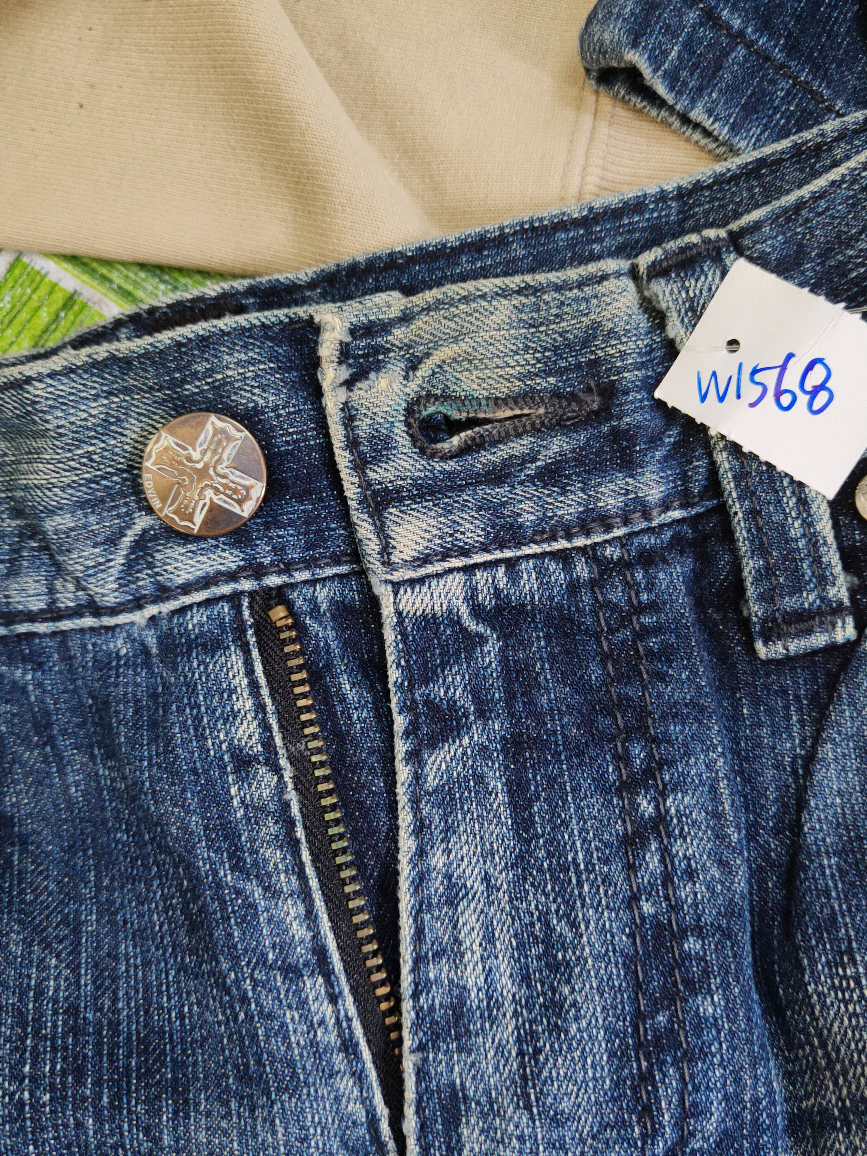Edwin Edwin Dark Blue Distressed Ripped Jeans #W1568 Size US 30 / EU 46 - 19 Thumbnail