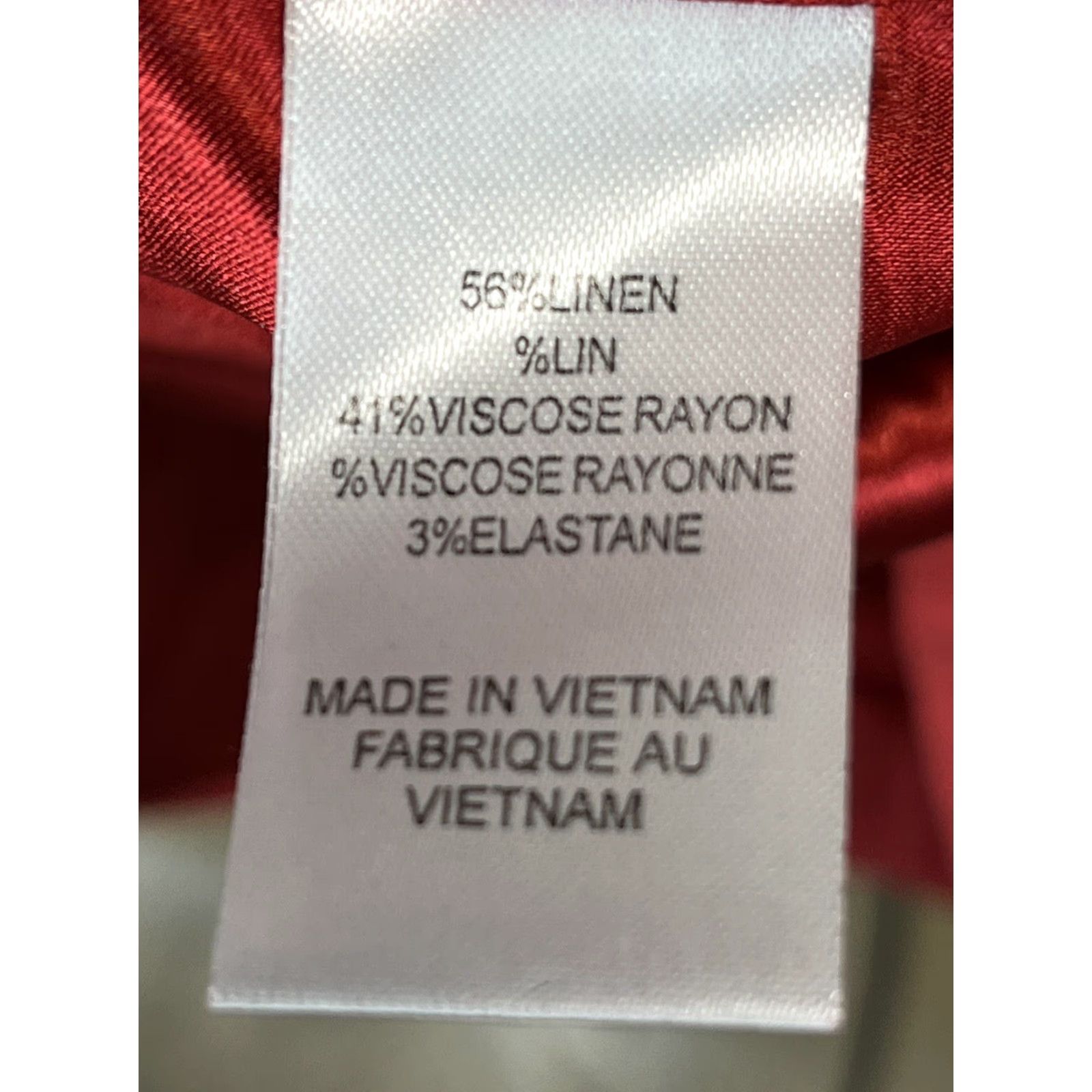 Vintage VINTAGE? Wait. Tahari Linen Blend Dress (Linen) Sleeveless Sheath Knee Length NWT Red 14 Women Size XL / US 12-14 / IT 48-50 - 8 Thumbnail