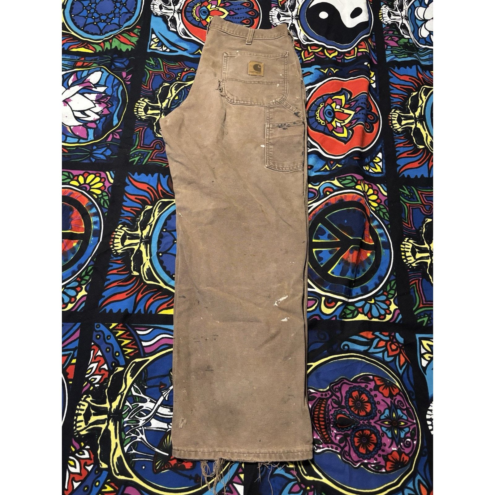 Vintage carhartt brown rare distressed Pant 36 X 30 Size US 36 / EU 52 - 5 Thumbnail