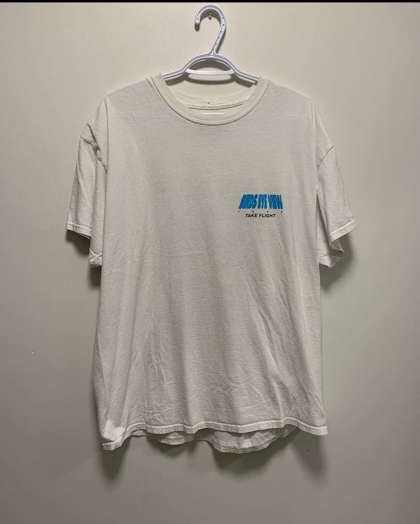 image of Travis Scott Birds Eye View Pop Up Tee in White, Men's (Size XL)