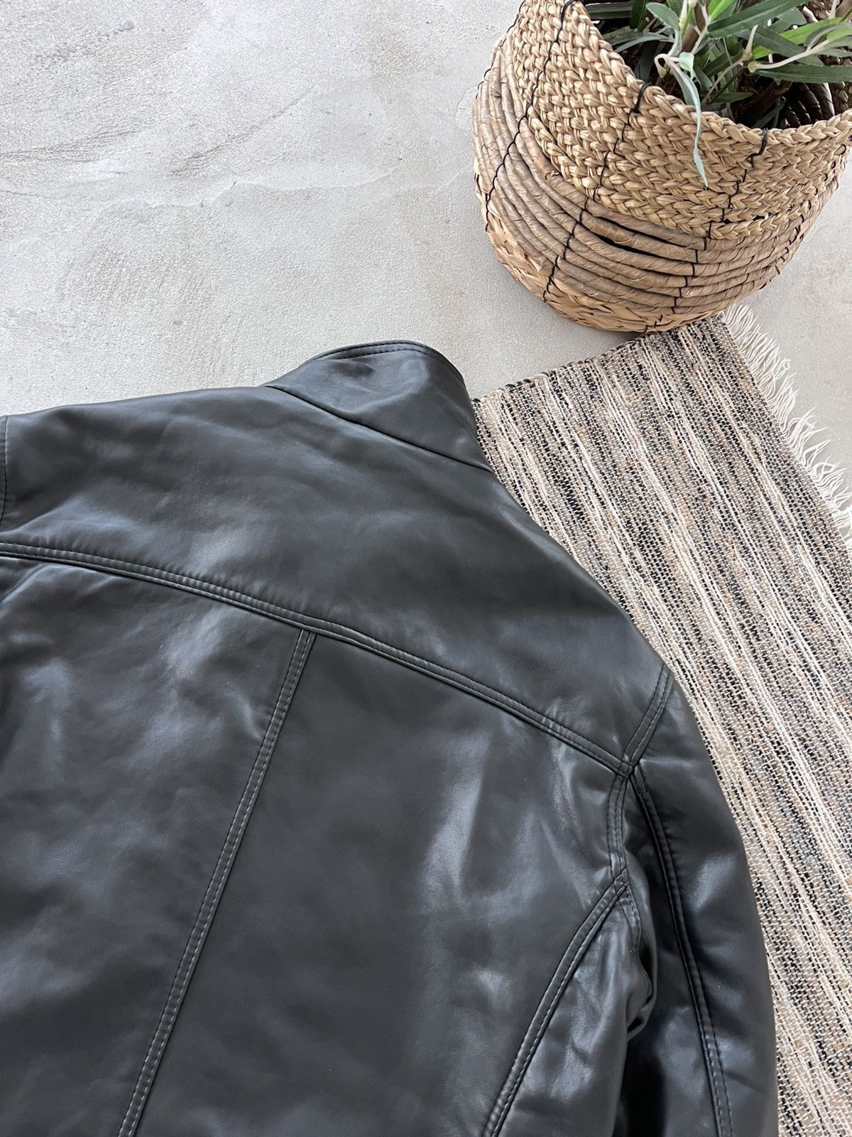 Genuine Leather Vintage Faux Leather Coach Bomber Jacket High Neck Y2K Size US L / EU 52-54 / 3 - 12 Thumbnail