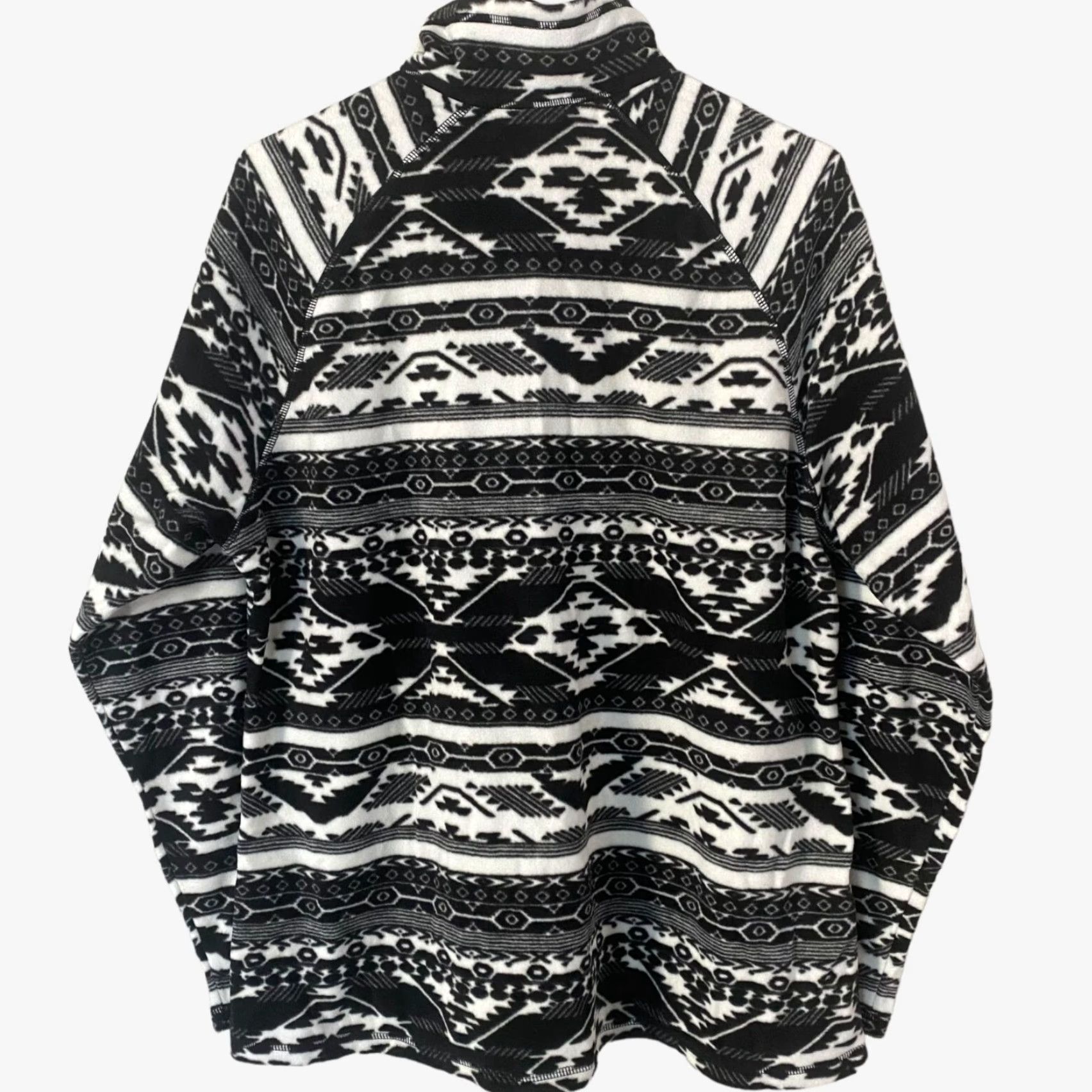 Eddie Bauer VINTAGE Eddie Bauer Ultra Soft Fleece 1/4 Zip Sweater Womens XL Black Aztec Pullover Size XL / US 12-14 / IT 48-50 - 3 Thumbnail
