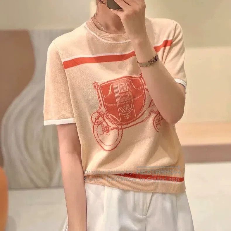 Hermes Hermes Knit Top Pattern Size XXS / US 00 / IT 34 - 6 Thumbnail