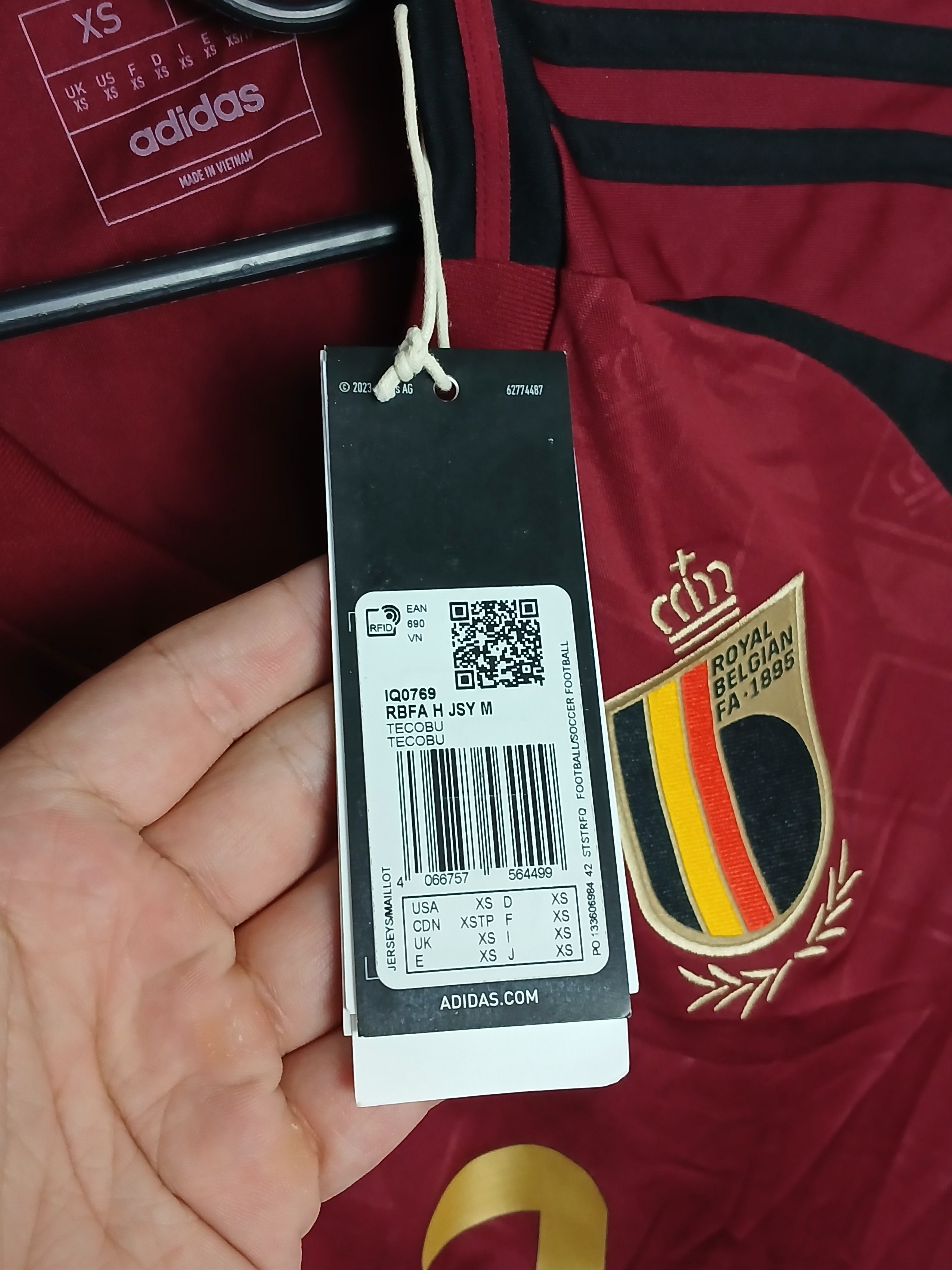 Adidas New Belgium 2024 Home De Bruyne Football Jersey T-Shirt Size US XS / EU 42 / 0 - 10 Thumbnail