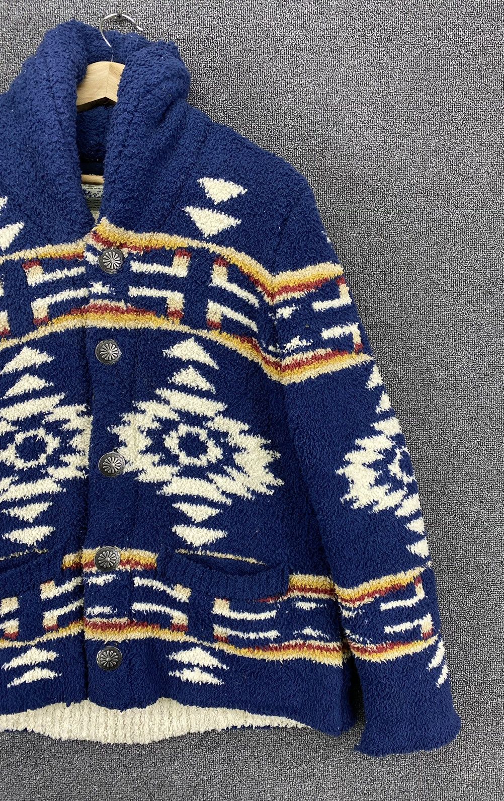 Japanese Brand Vintage Kula Lani Hawaii Navajo Style Fleece Jacket Size L / US 10 / IT 46 - 3 Thumbnail