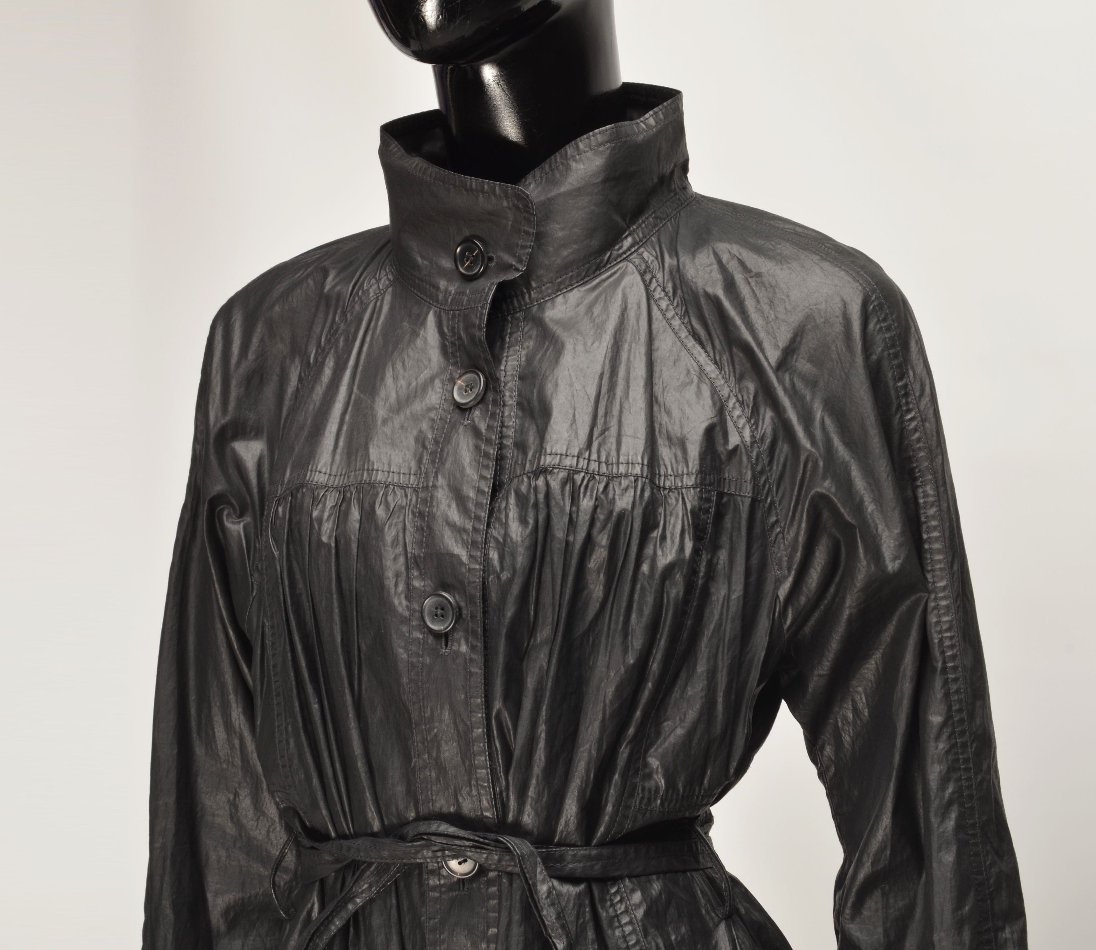STRENESSE Vintage Strenesse Blue 90's Glam Mob Wife Trench Coat Size M / US 6-8 / IT 42-44 - 2 Thumbnail