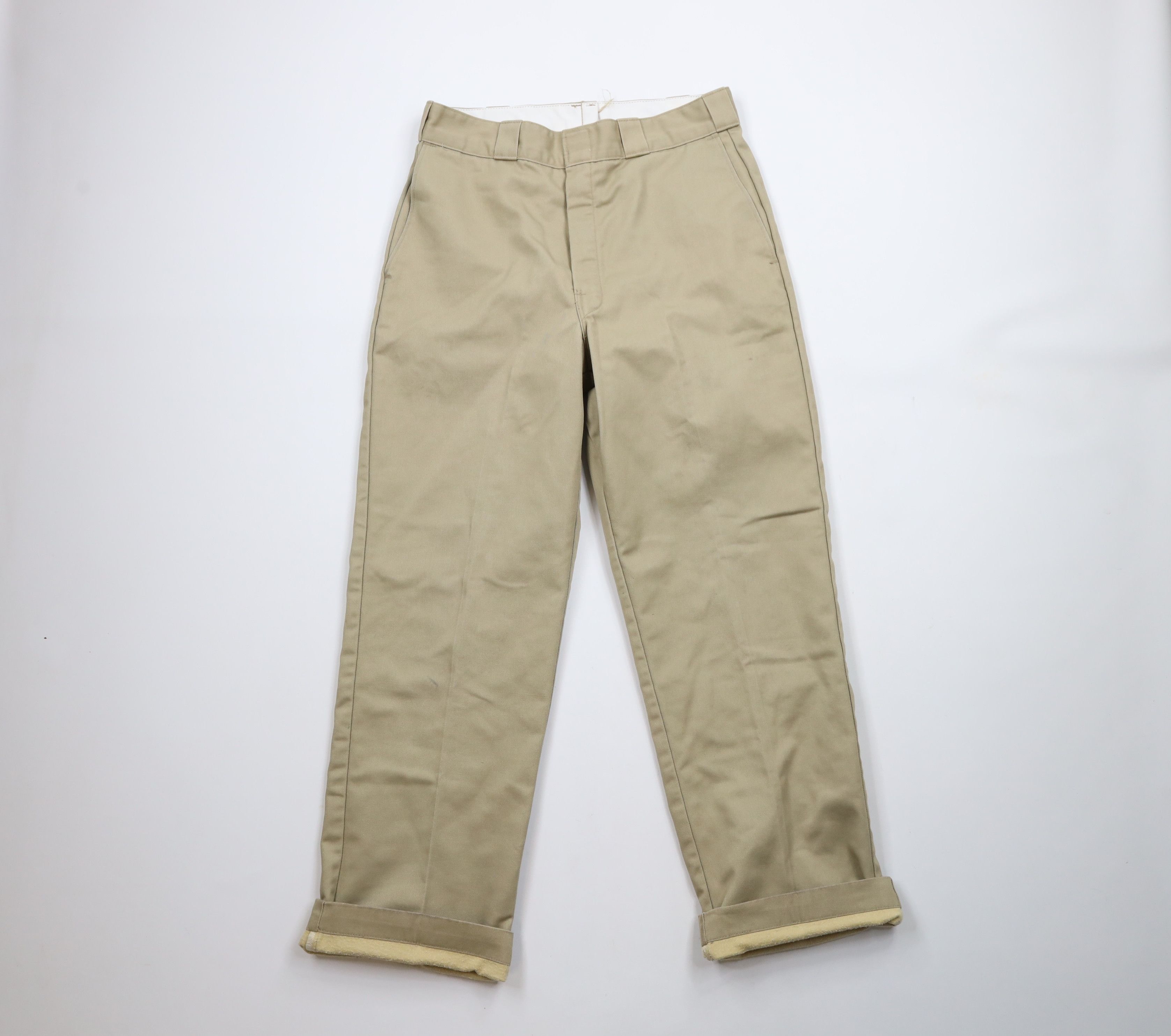 Dickies × Vintage Vintage 70s Dickies Lined Wide Leg Workwear Pants USA Beige Size US 32 / EU 48 - 1 Thumbnail