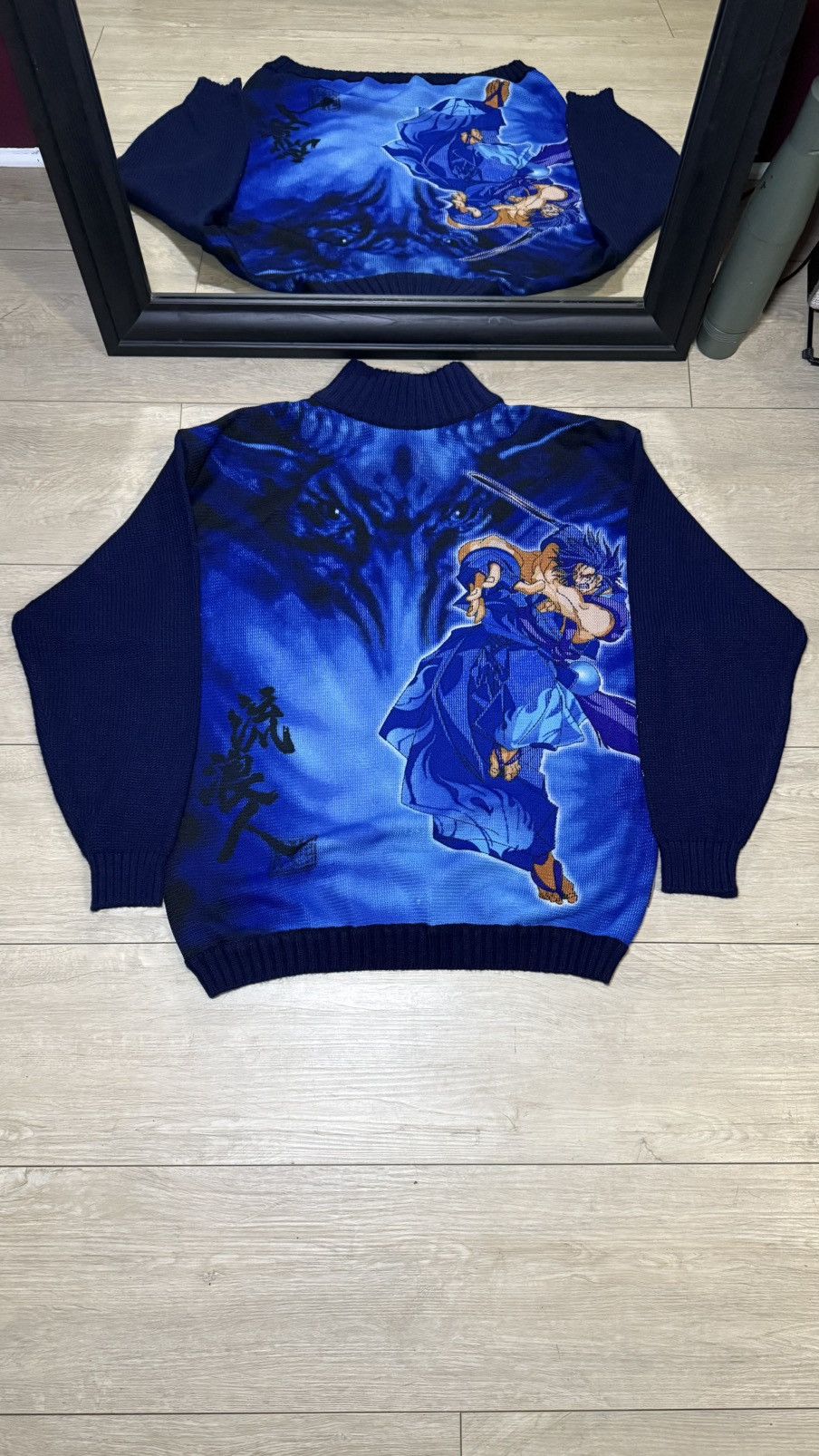 JNCO Rare Y2K DTEK Samurai All Over Print Cardigan Sweatshirt Size US XL / EU 56 / 4 - 1 Thumbnail