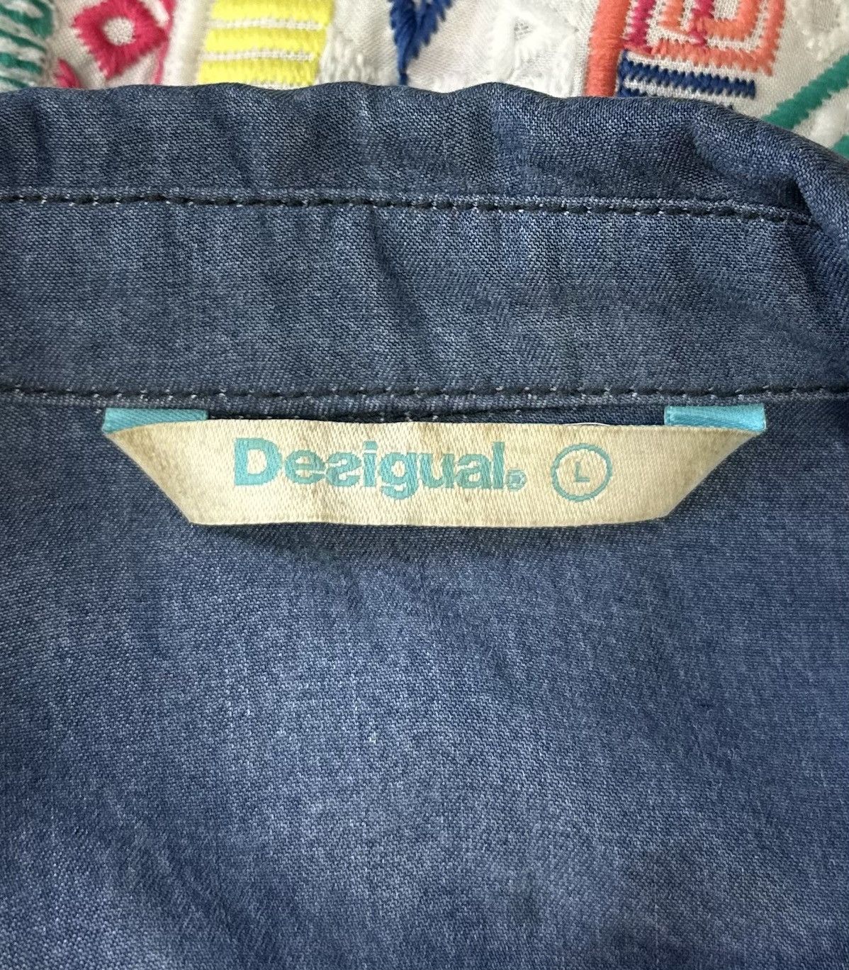Desigual Desigual Multicolor Jeans Shirt Blouse Women's Size L Size L / US 10 / IT 46 - 7 Thumbnail
