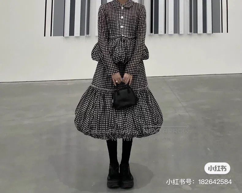 Other Comme Des Garcons size S Plaid cloud balloon puffy half sk Size 22" - 2 Thumbnail