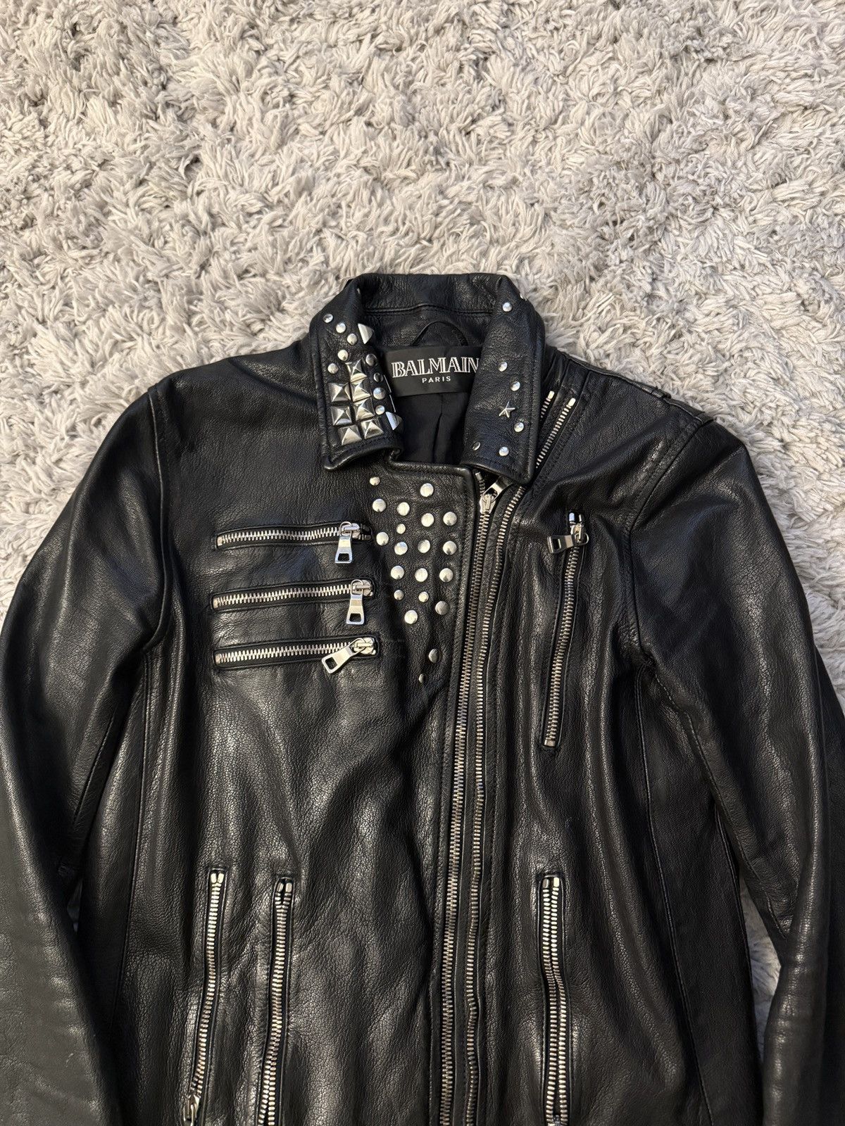 Balmain Balmain SS11 Christophe Decarnin Chain Leather Jacket Size US XS / EU 42 / 0 - 2 Thumbnail