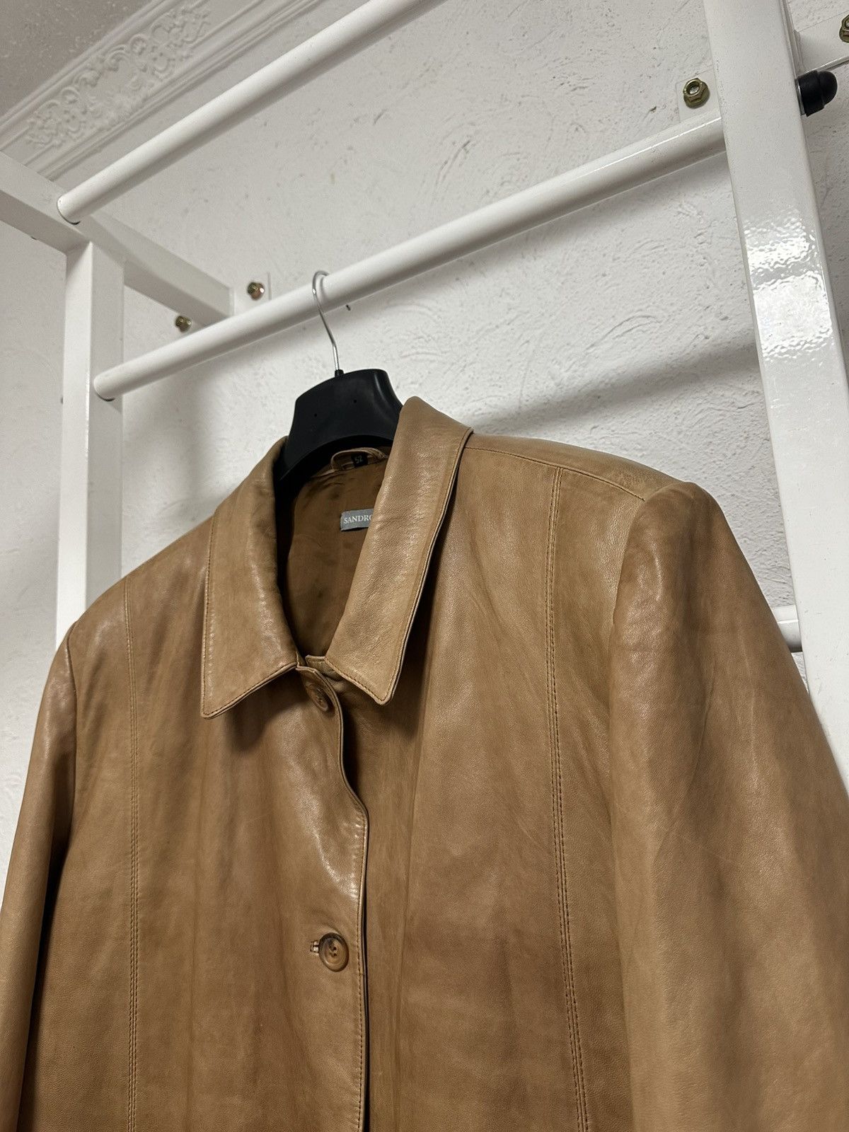 Vintage Vintage Sandro P. Leather Coat XXL Women’s Long Jacket Size XXL / US 16-18 / IT 52-54 - 2 Thumbnail