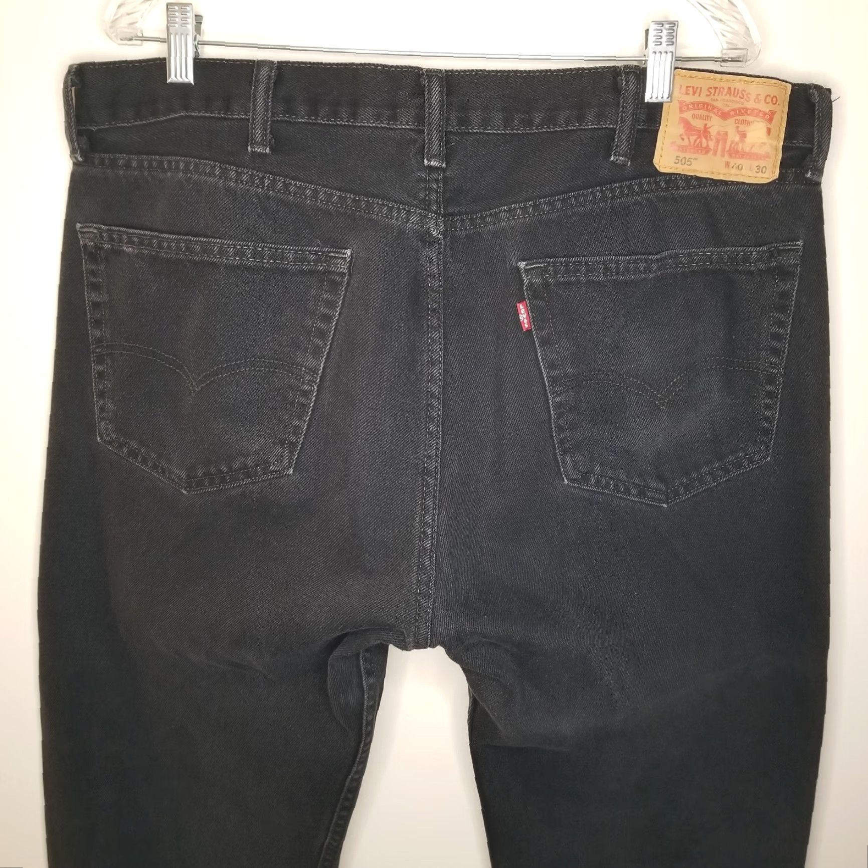 Levi's Levi's 505 Jeans Men 40x30 Black Straight Size US 40 / EU 56 - 6 Thumbnail