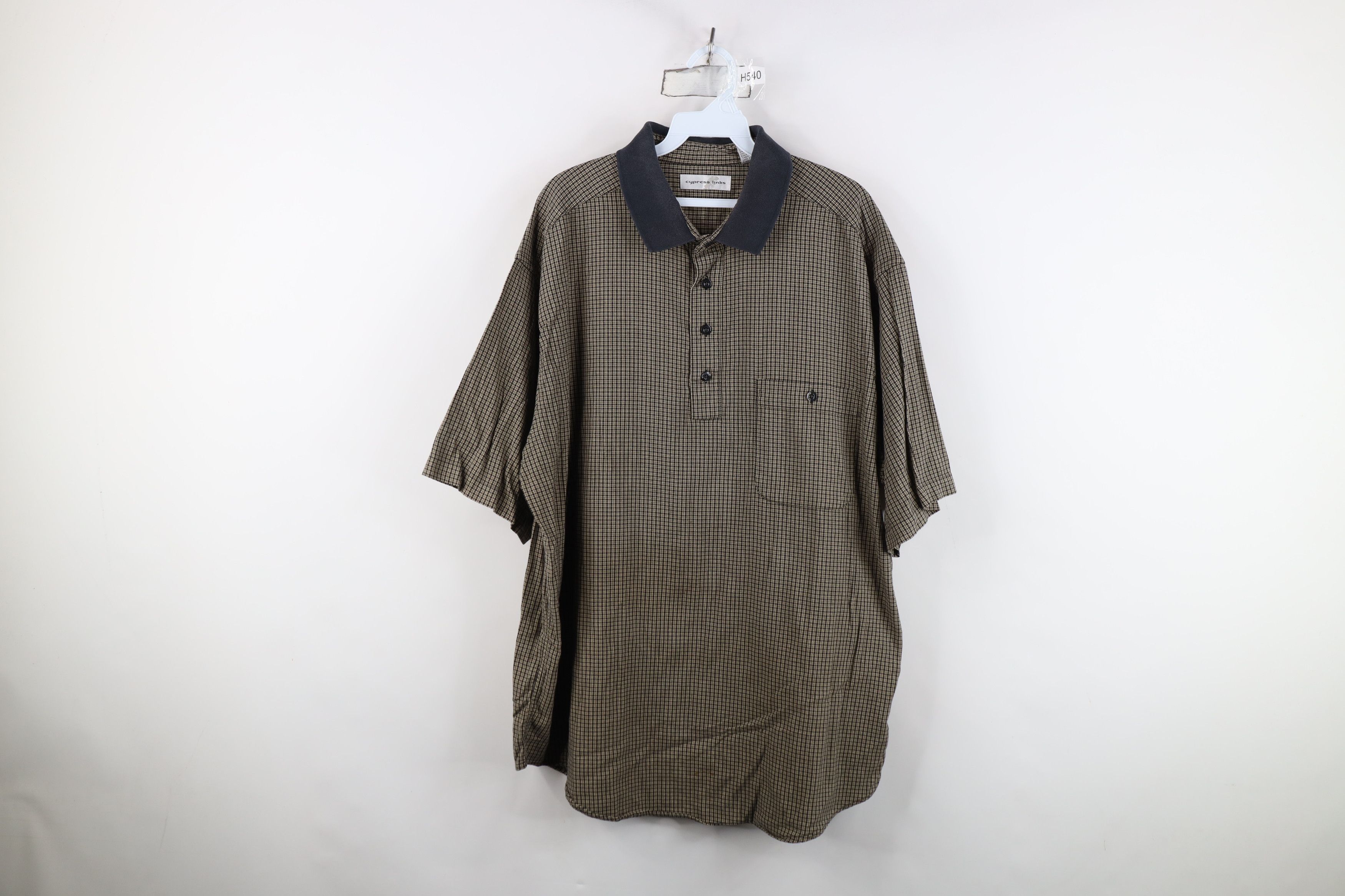 Vintage Vintage 90s Streetwear Fit Collared Golf Polo Shirt Plaid Size US XL / EU 56 / 4 - 1 Thumbnail