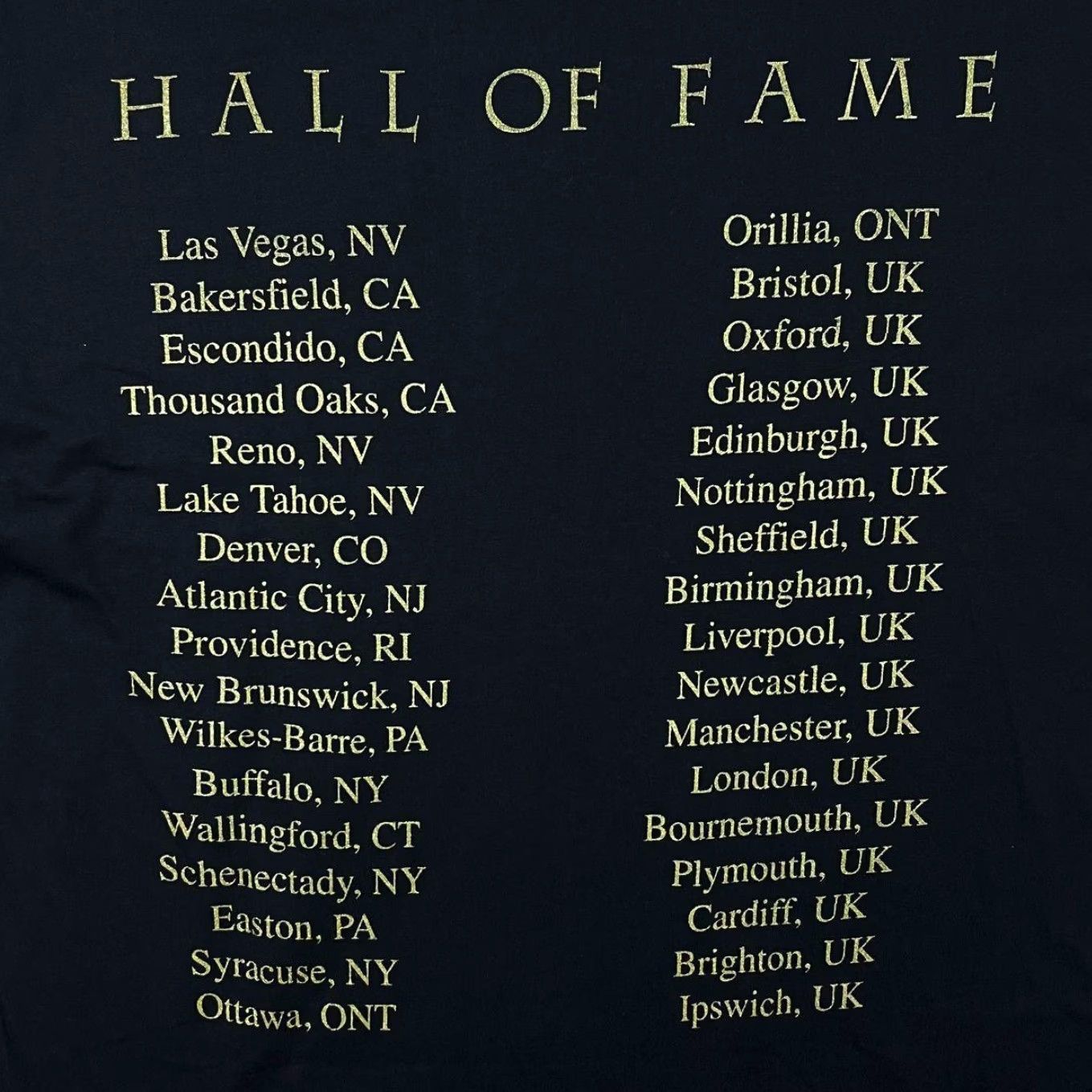 Vintage VINTAGE BG The Moody Blues “Hall Of Fame” Psych Prog Rock Band Tour T-Shirt L XL Black Graphic Print Front Back Mens Shirt Size US XL / EU 56 / 4 - 4 Thumbnail