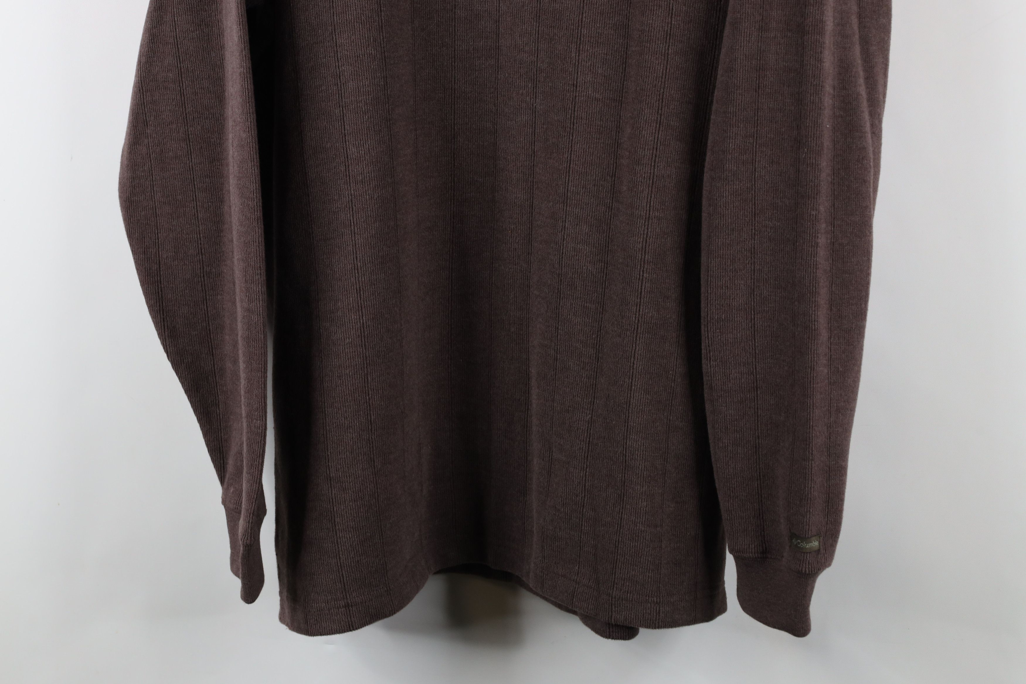 Columbia Deadstock Vintage 90s Columbia Knit V-Neck Sweater Brown Size US XL / EU 56 / 4 - 3 Thumbnail