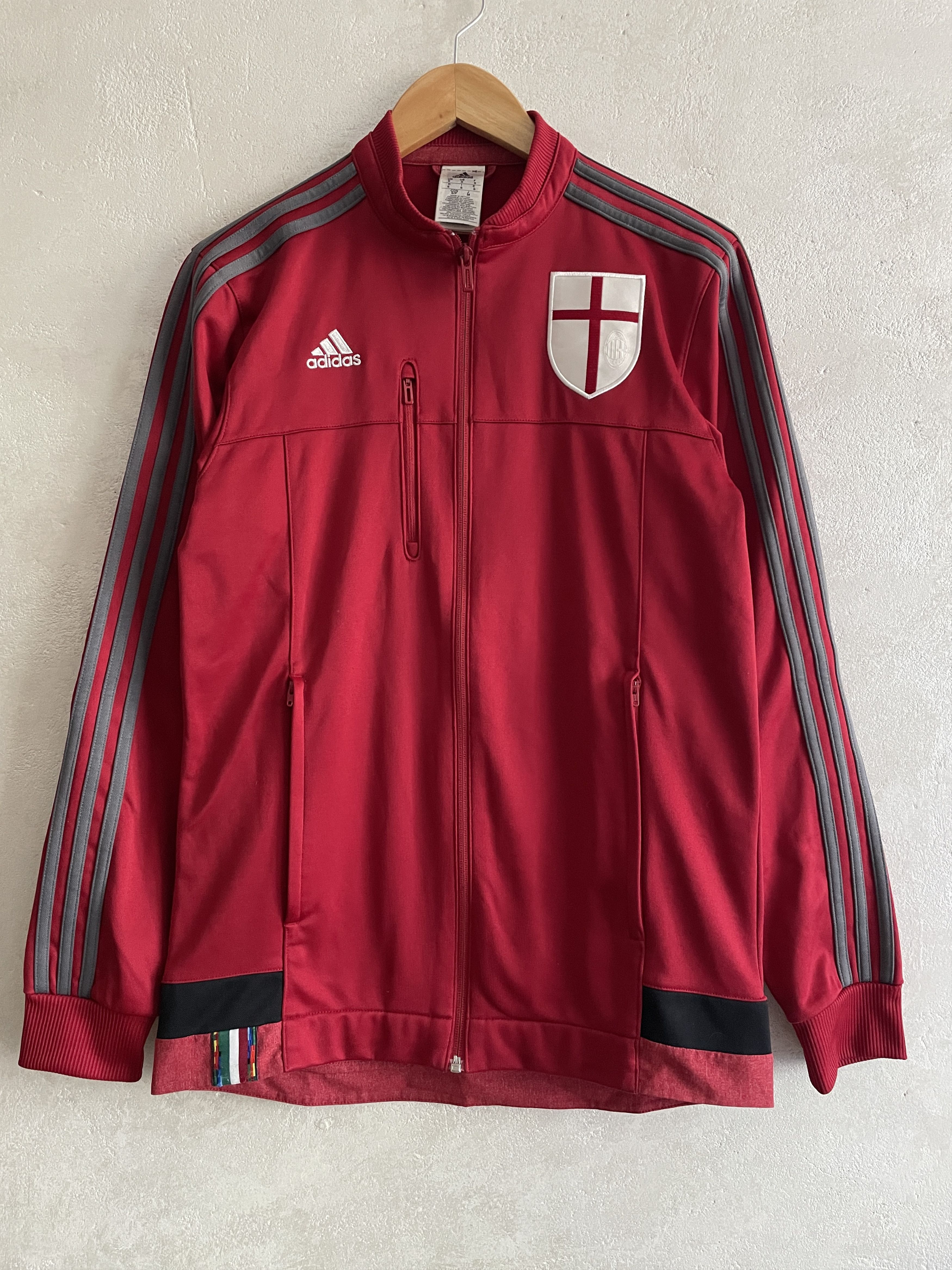Adidas AC Milan Anthem Track Jacket 2015 Soccer 2016 Size US S / EU 44-46 / 1 - 1 Thumbnail
