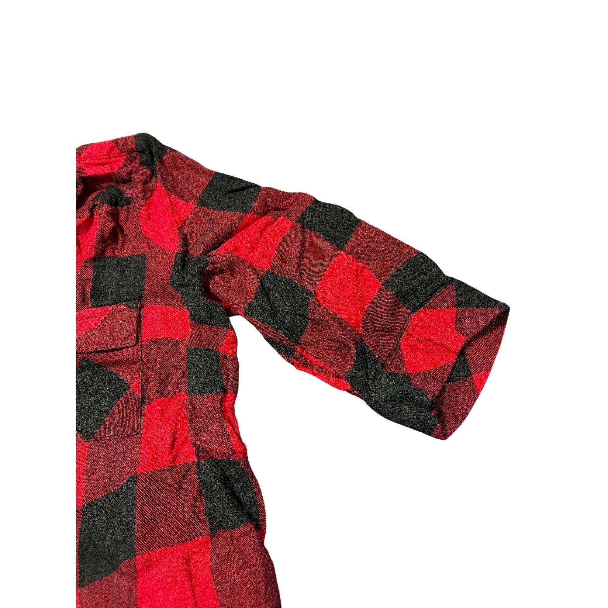 Torrid Torrid Harper Red Black Buffalo Plaid Shirt Chest Pockets 3/ Size L / US 10 / IT 46 - 4 Thumbnail