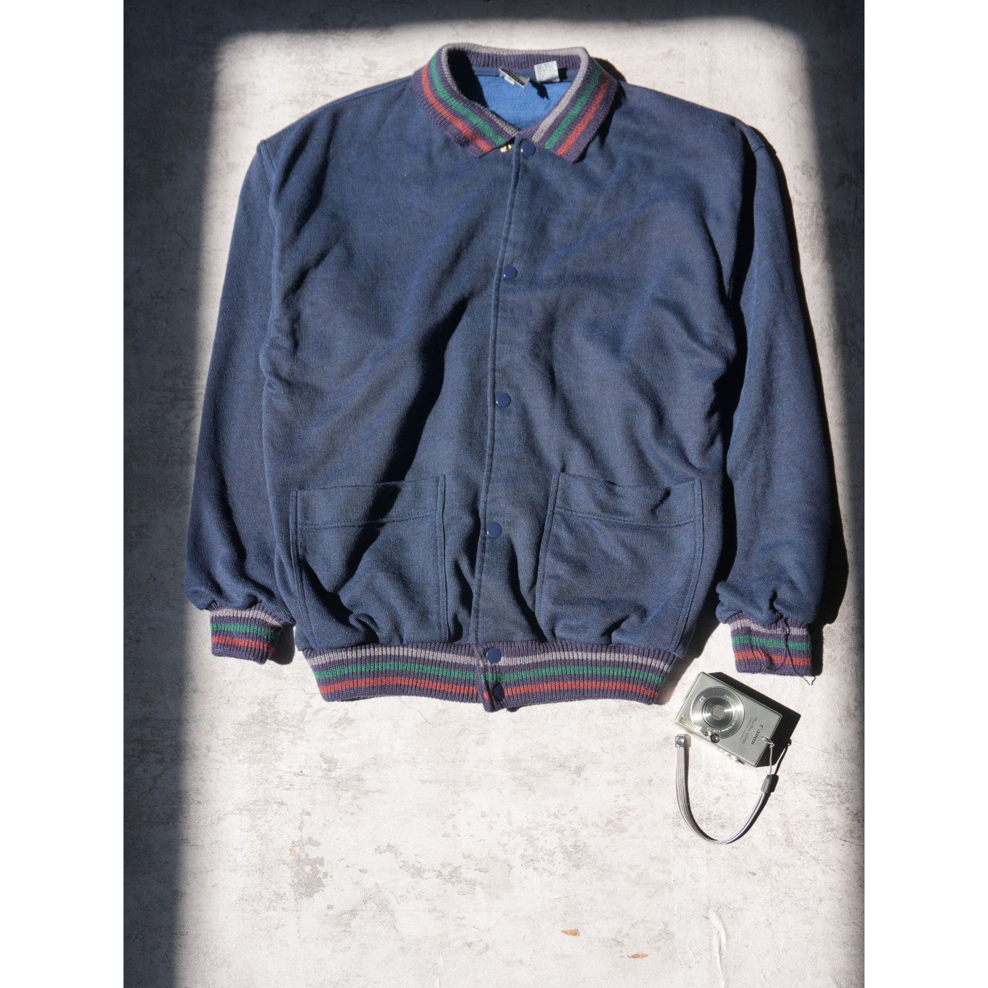 Other Vintage Yss Yves Navy 90s Varsity Jacket Size US M / EU 48-50 / 2 - 1 Thumbnail