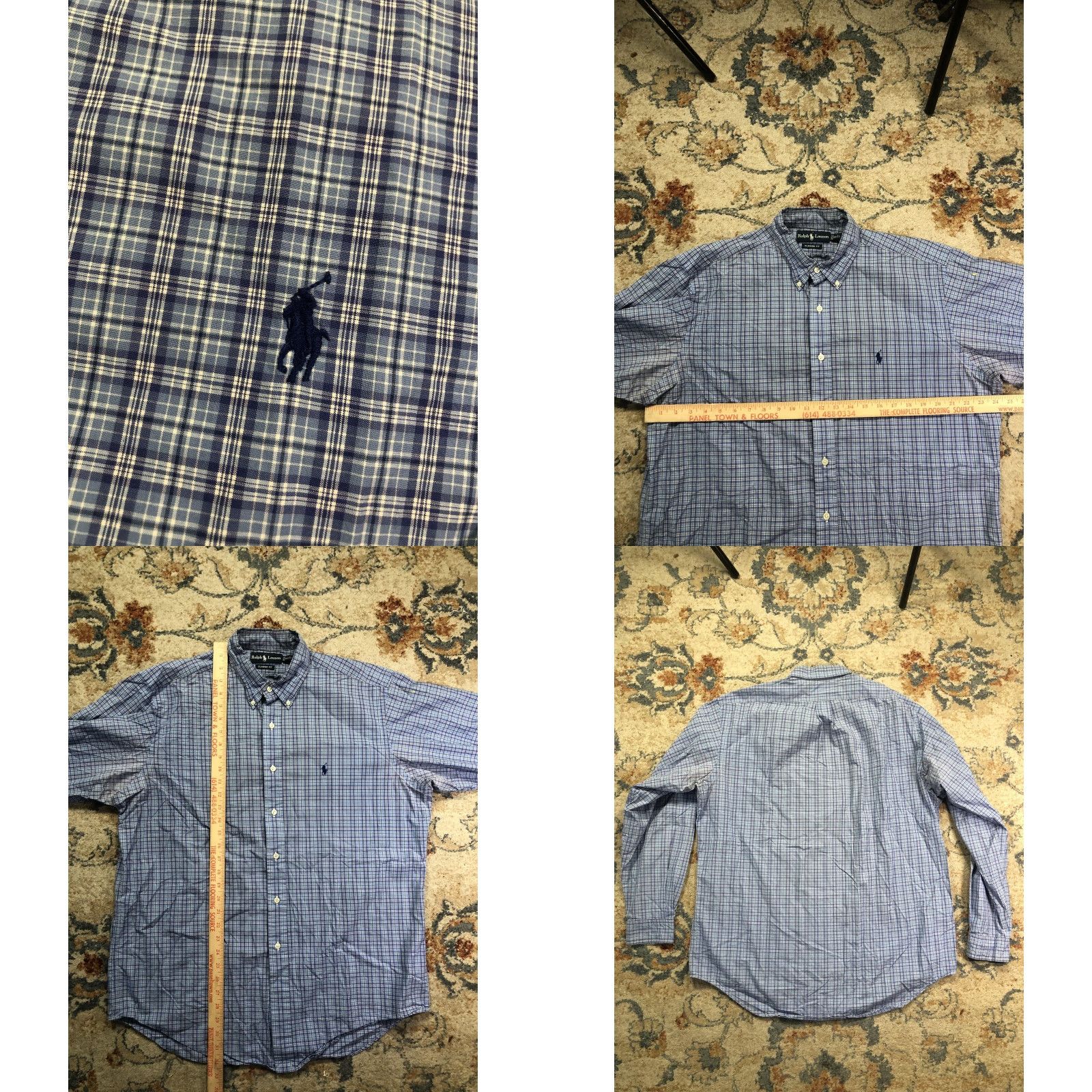 Ralph Lauren Ralph Lauren Shirt Mens Large Blue Plaid Long Sleeve Button Down Pony Logo Size US L / EU 52-54 / 3 - 8 Thumbnail