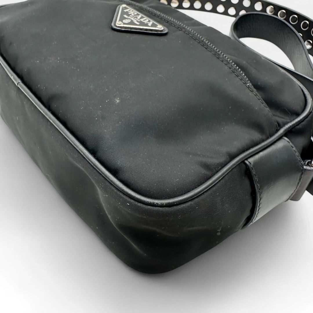 Prada Prada Shoulderbag Rockstar Studded AW18 nylon black Size ONE SIZE - 7 Thumbnail