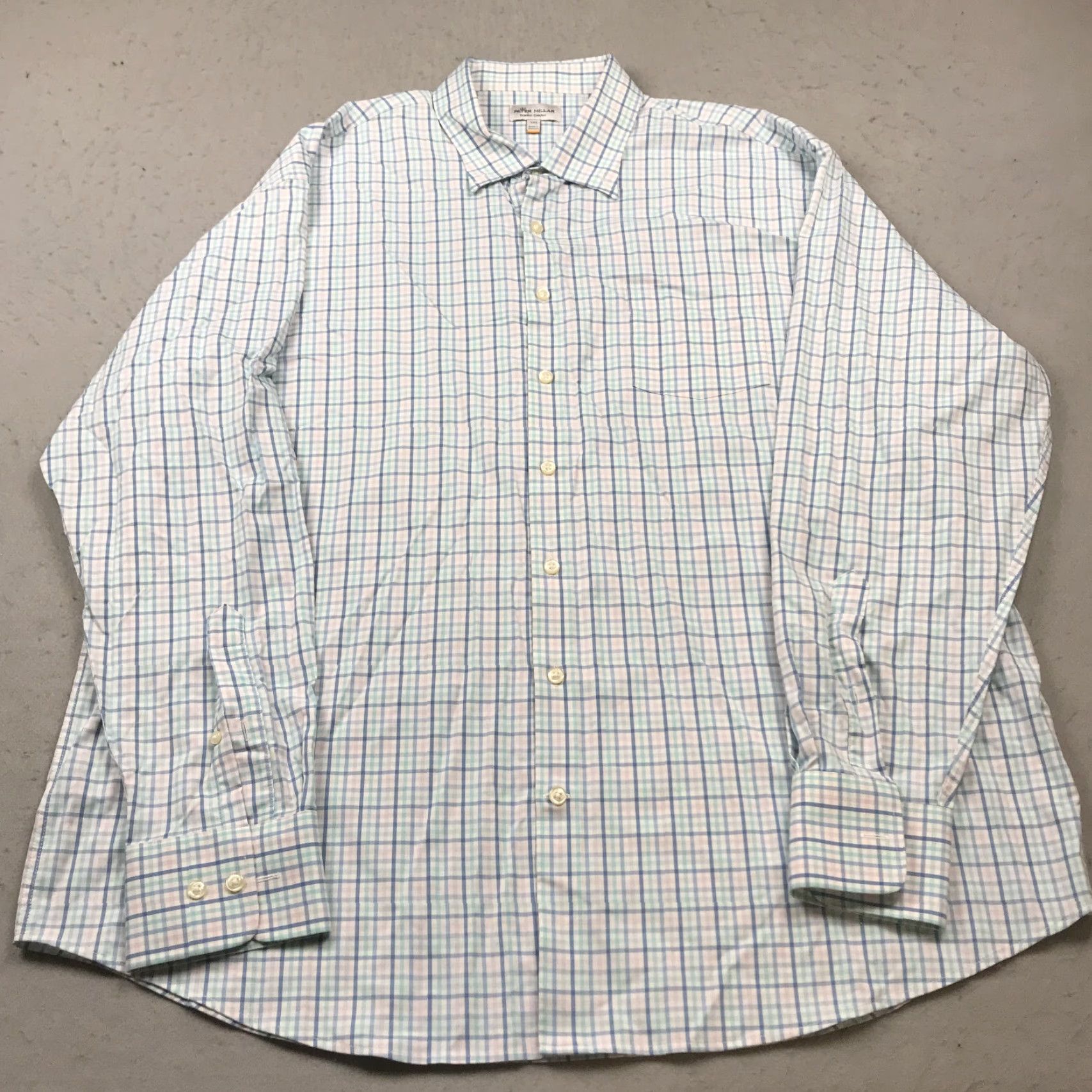 Peter Millar Peter Millar Shirt Mens 2XL Pastel Applecrest Tattersall Summer Comfort Casual Shirt Size US XXL / EU 58 / 5 - 2 Thumbnail