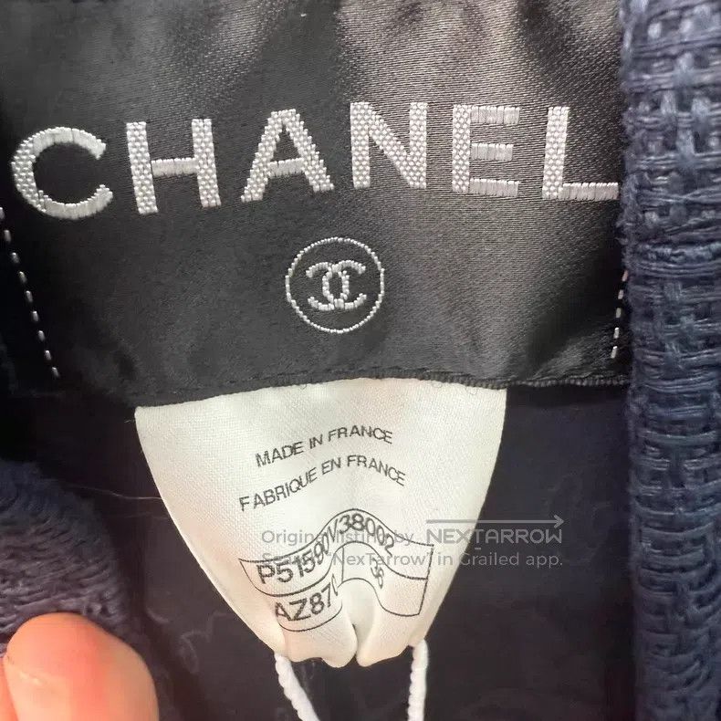 Chanel Chanel Striped Design Navy Blue Tweed Jacket Size XS / US 0-2 / IT 36-38 - 3 Thumbnail