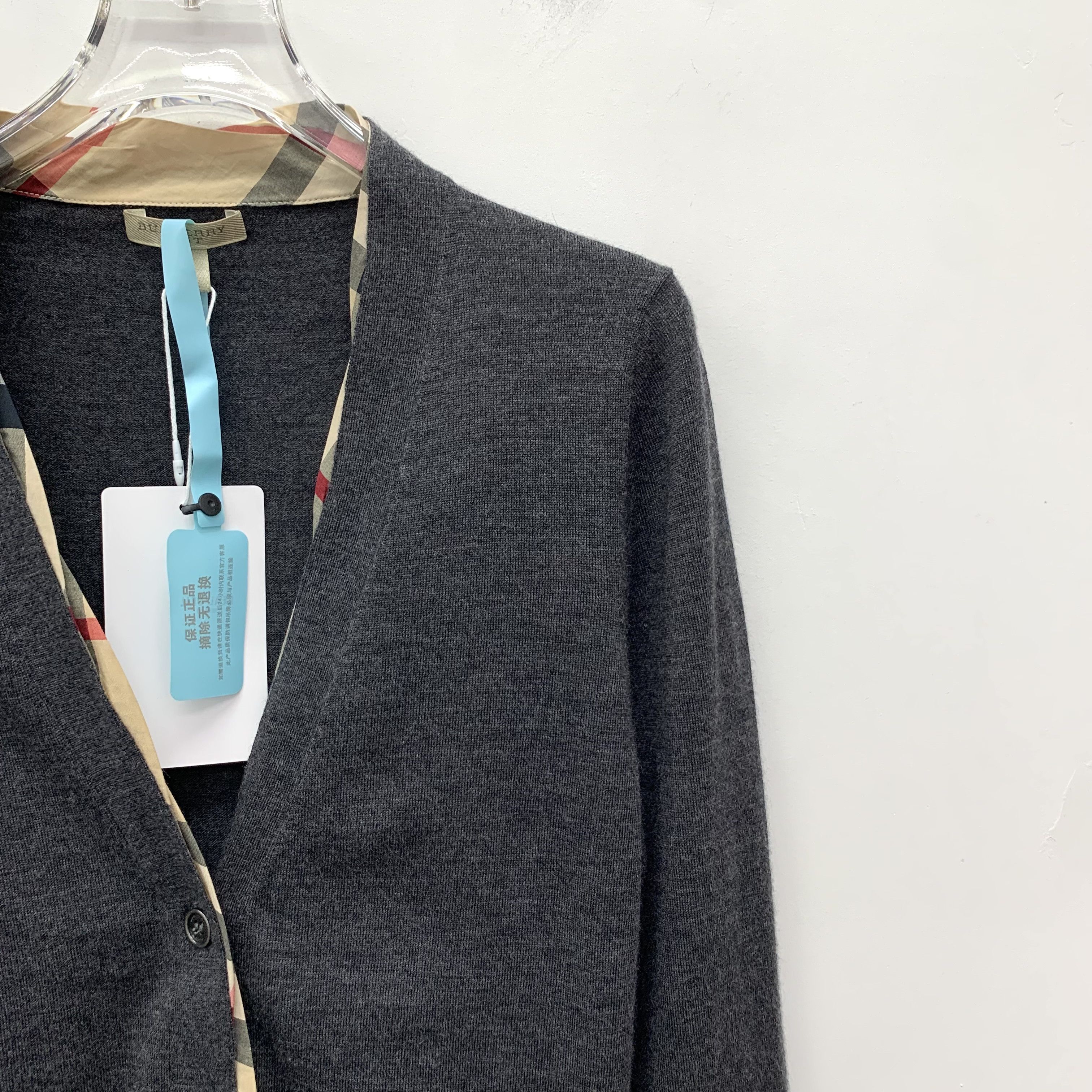 Burberry Burberry Wool Cardigan Dark Grey (M) Size US M / EU 48-50 / 2 - 3 Thumbnail